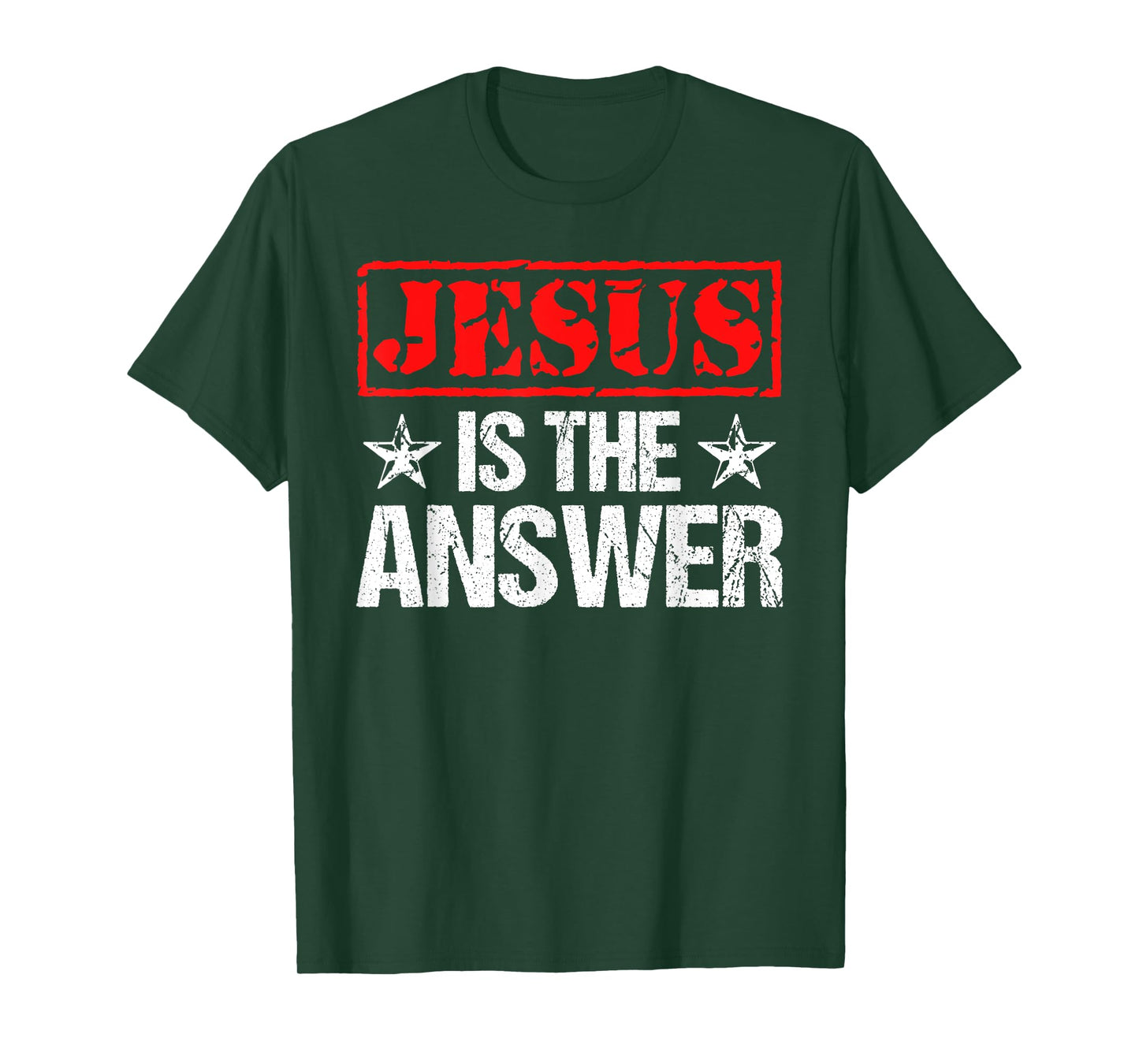 Jesus Is The Answer Christian Faith Gift T-Shirt