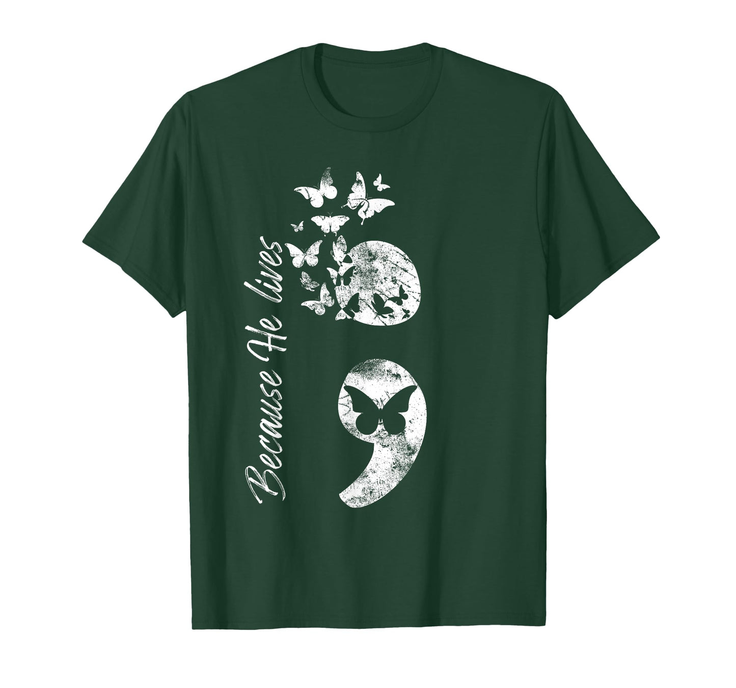 Christian Suicide Prevention Awareness Semicolon Gift Tee T-Shirt