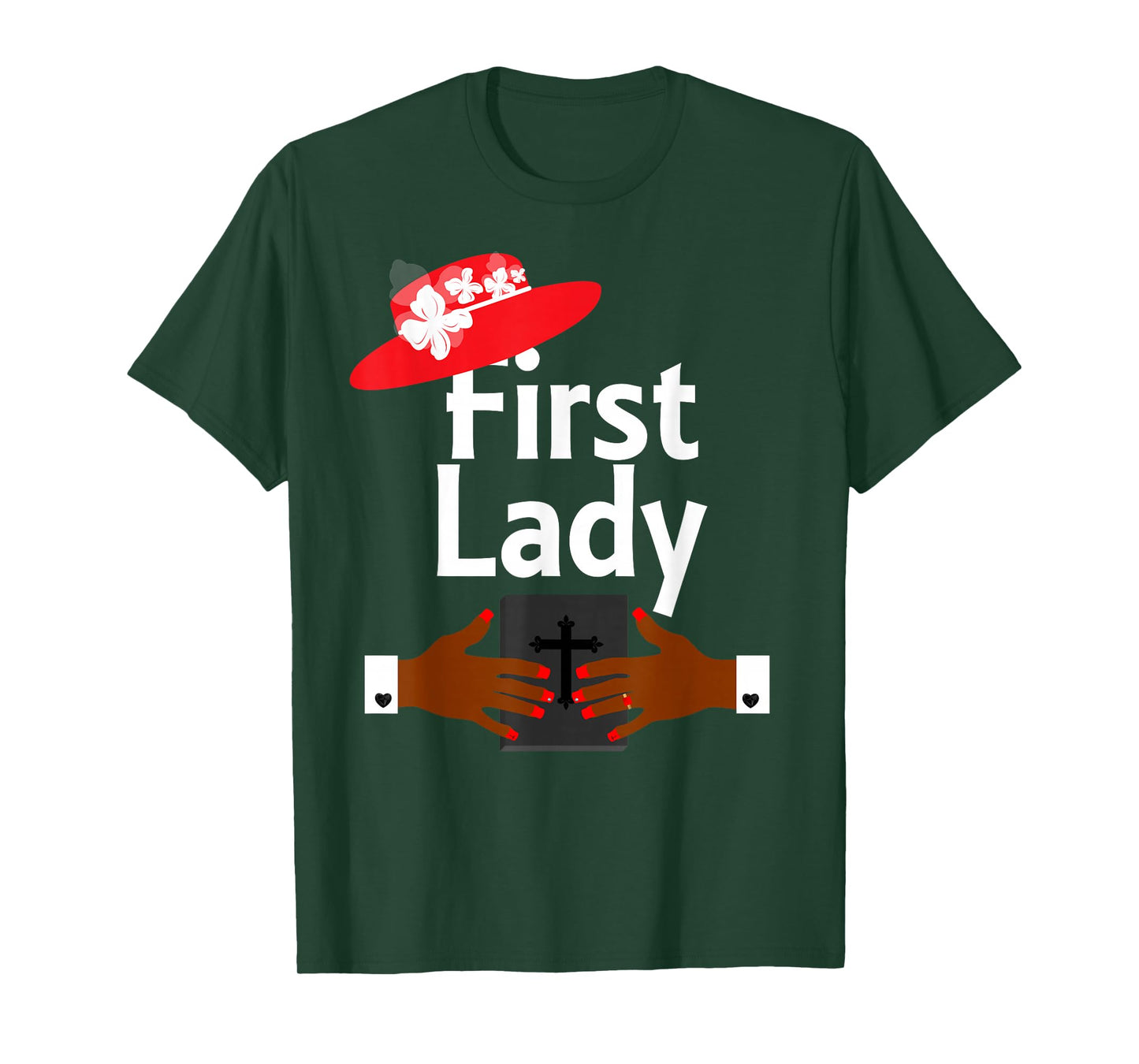 First Lady Pastor's Wife Christian Religious Red Hats T-Shirt