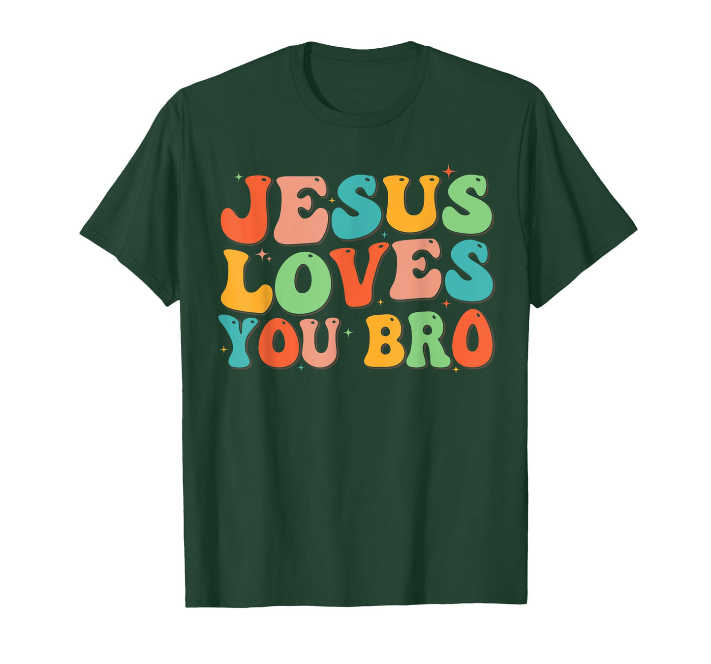Groovy Jesus Loves You Bro Christian Men Boy Funny Toddler T-Shirt