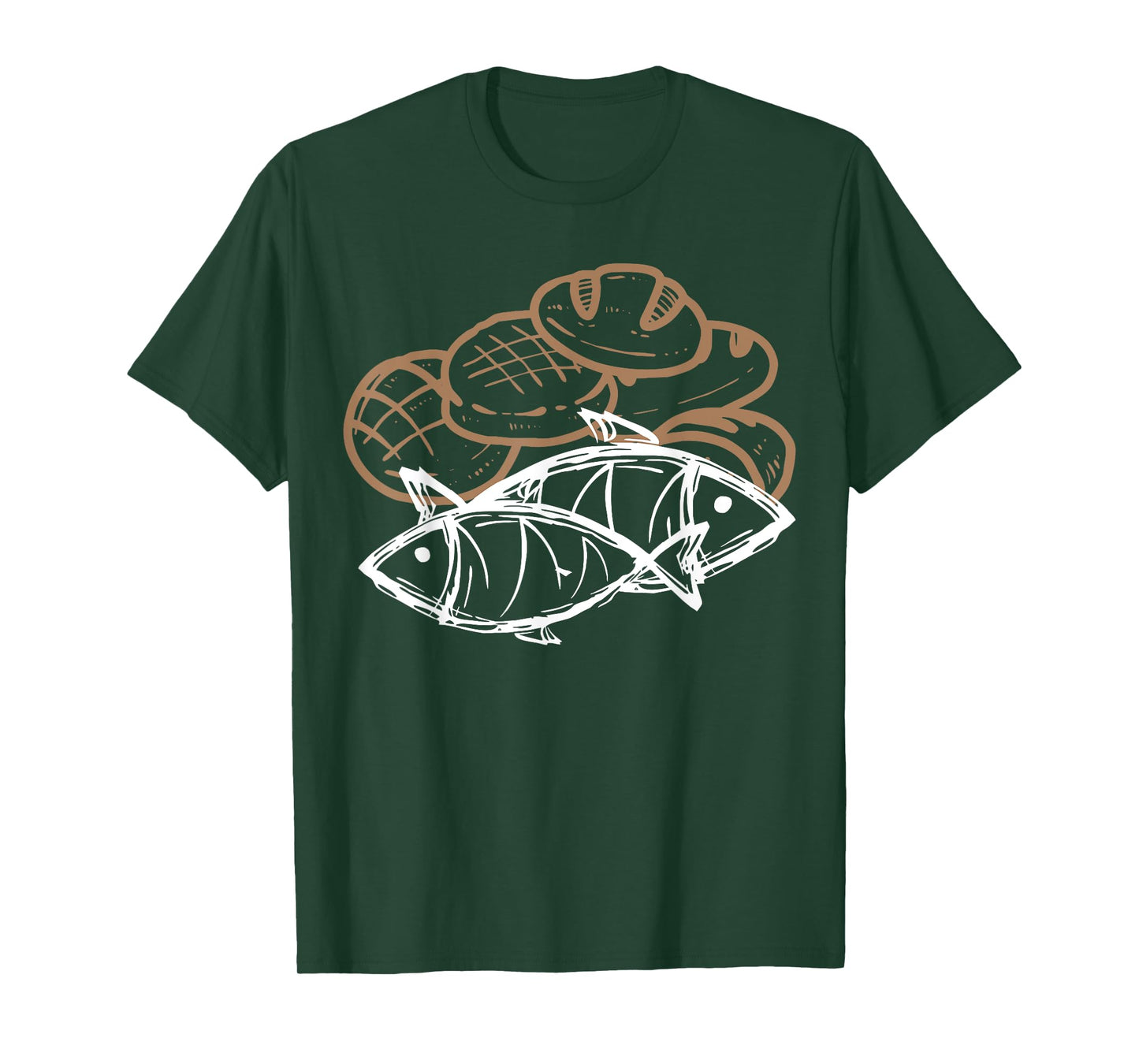 Christian 2 Fishes 5 Breads 5000 Against The Current T-Shirt