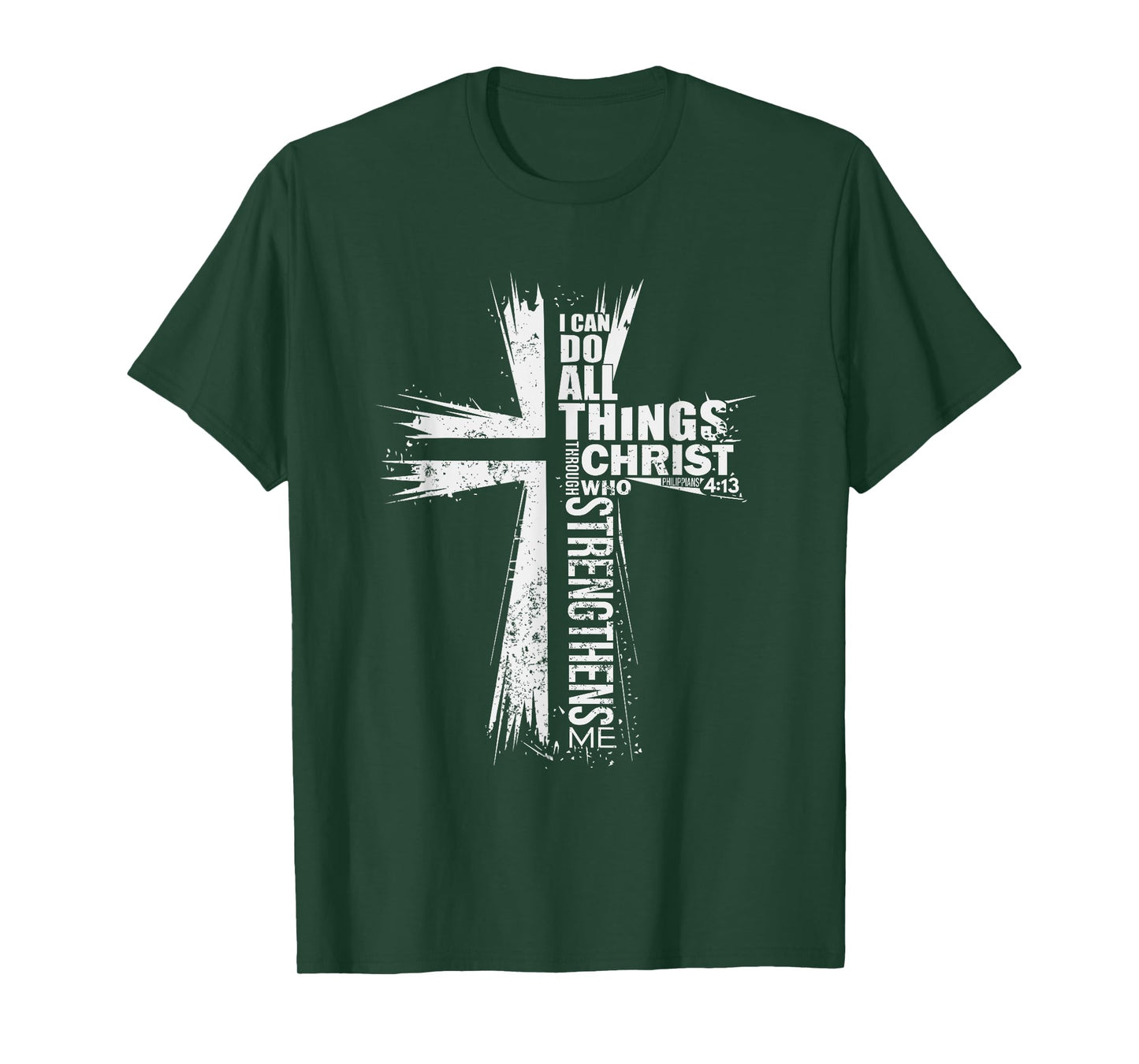 Retro Vintage Cross with Bible verse Philippians 4:13 shirt T-Shirt