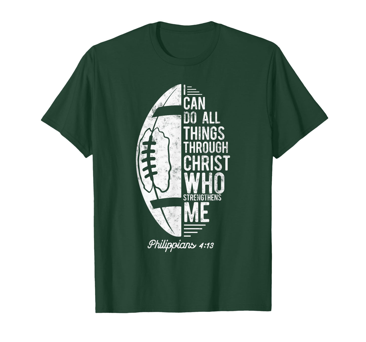 Christian Football I Can Do All Things Philippians 4 13 T-Shirt