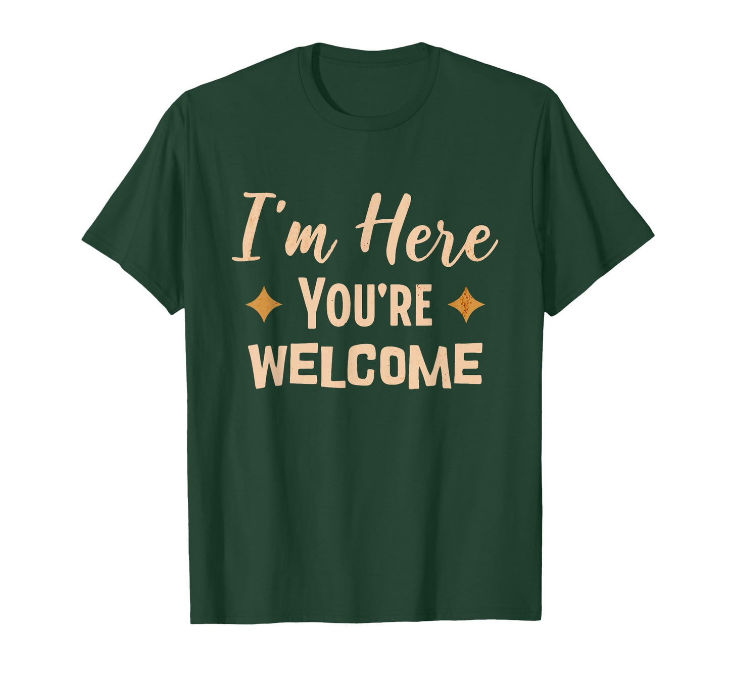 I'm Here You're Welcome Funny Sarcasm T-Shirt