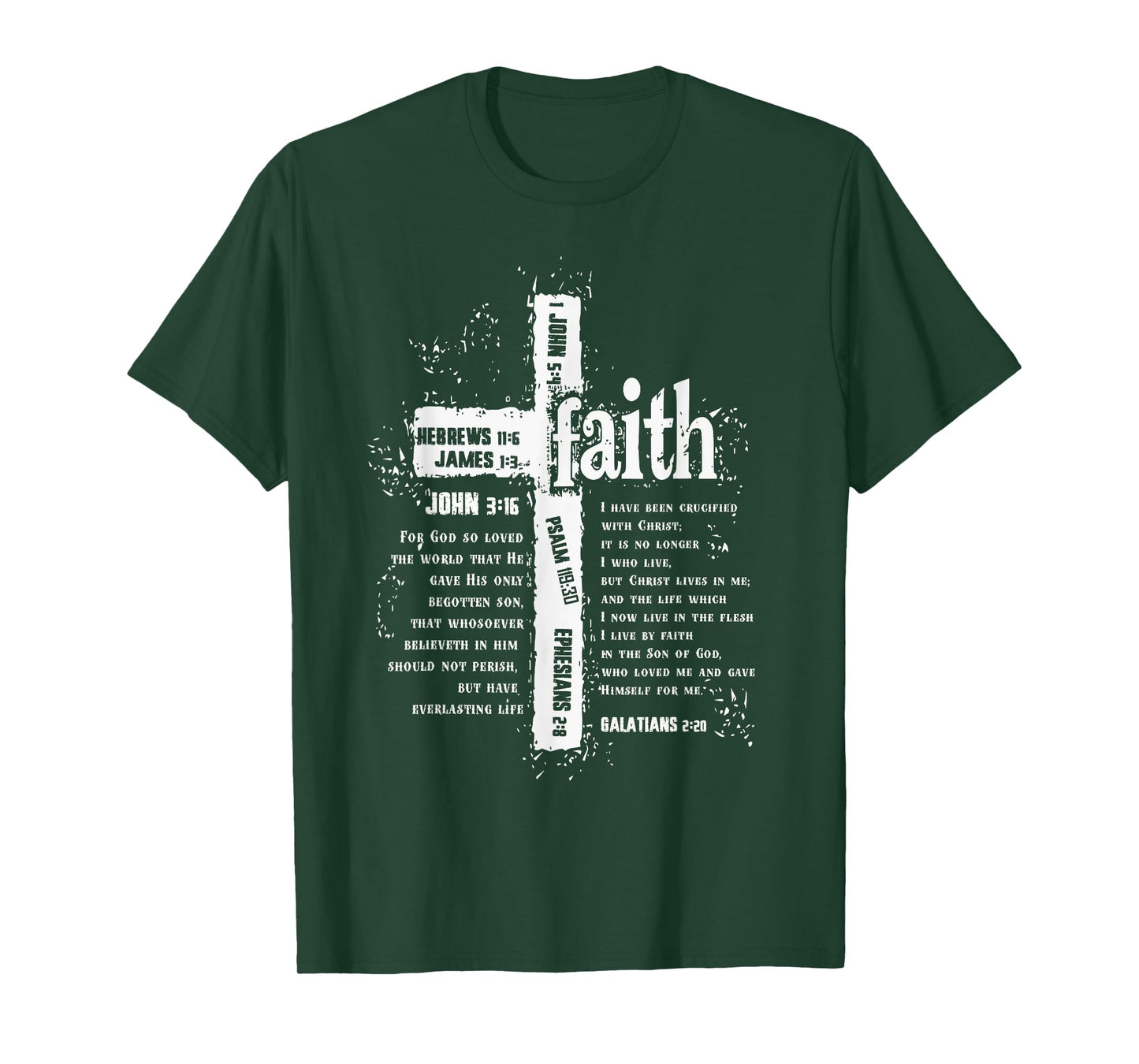 faith cross and bible verses T-Shirt
