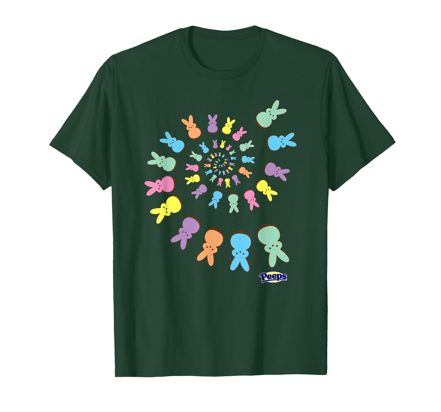 Peeps Easter Colorful Spiral Of Sugary Bunnies T-Shirt
