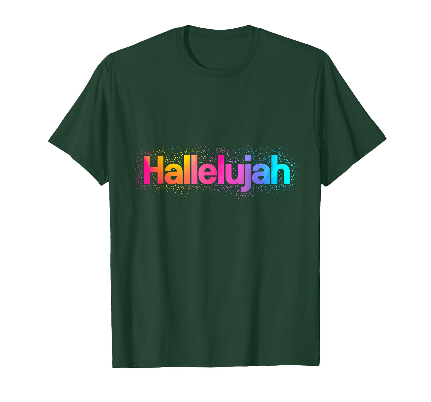 Hallelujah Colorful Praise Worship Christian Gospel Faith T-Shirt