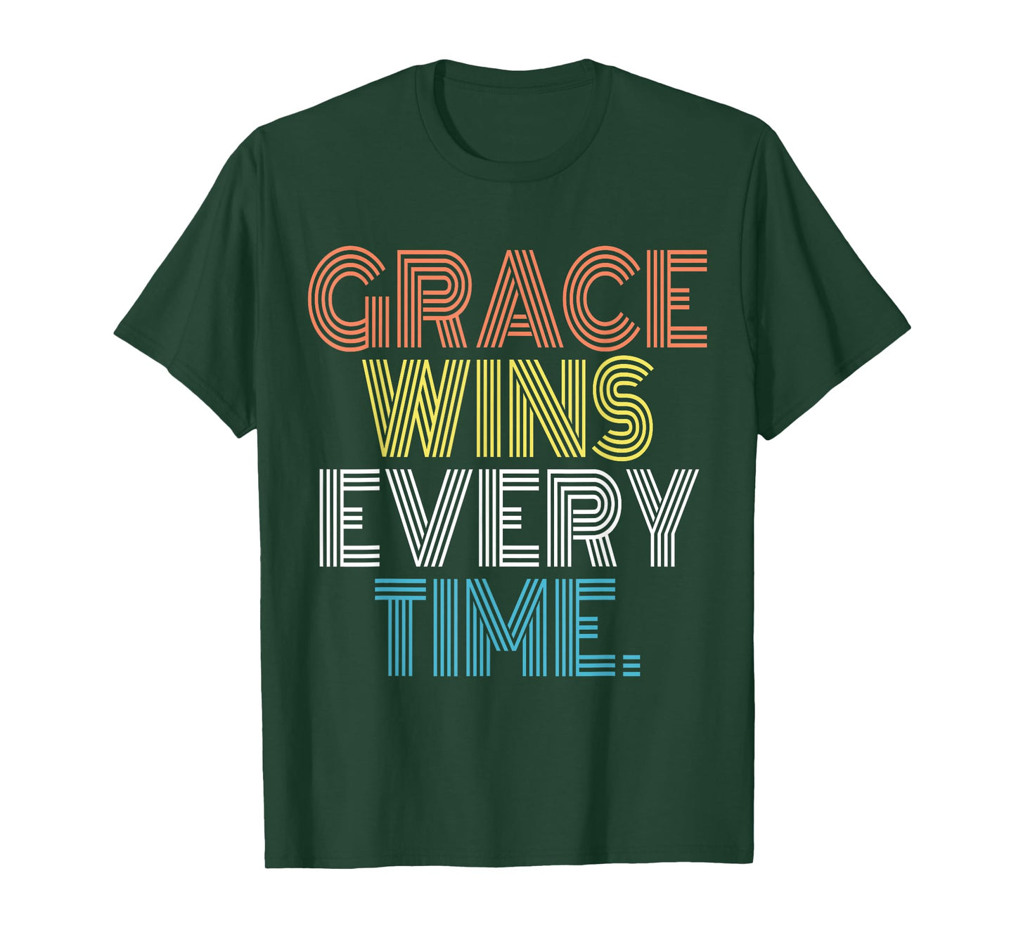 Grace Wins Every Time Retro Vintage T-Shirt