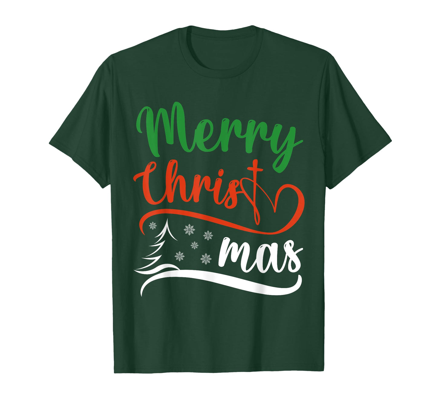 Merry Christ Mas Christian Christmas Jesus Christmas Family T-Shirt