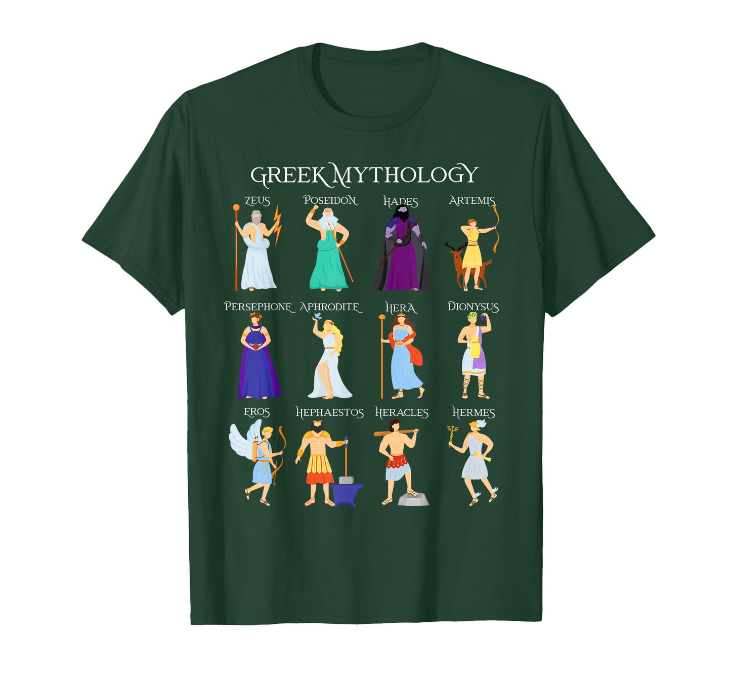Greek Mythology Gods and Goddesses Greece Ancient Literature T-Shirt