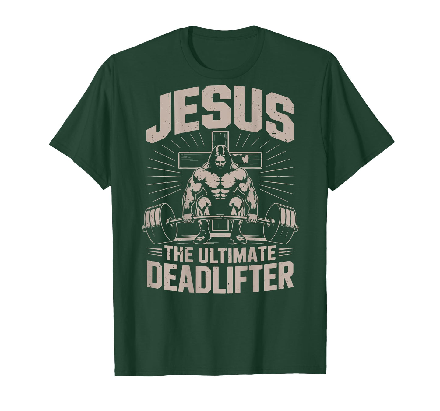 Funny Christian Gym Jesus The Ultimate Deadlifter Workout T-Shirt
