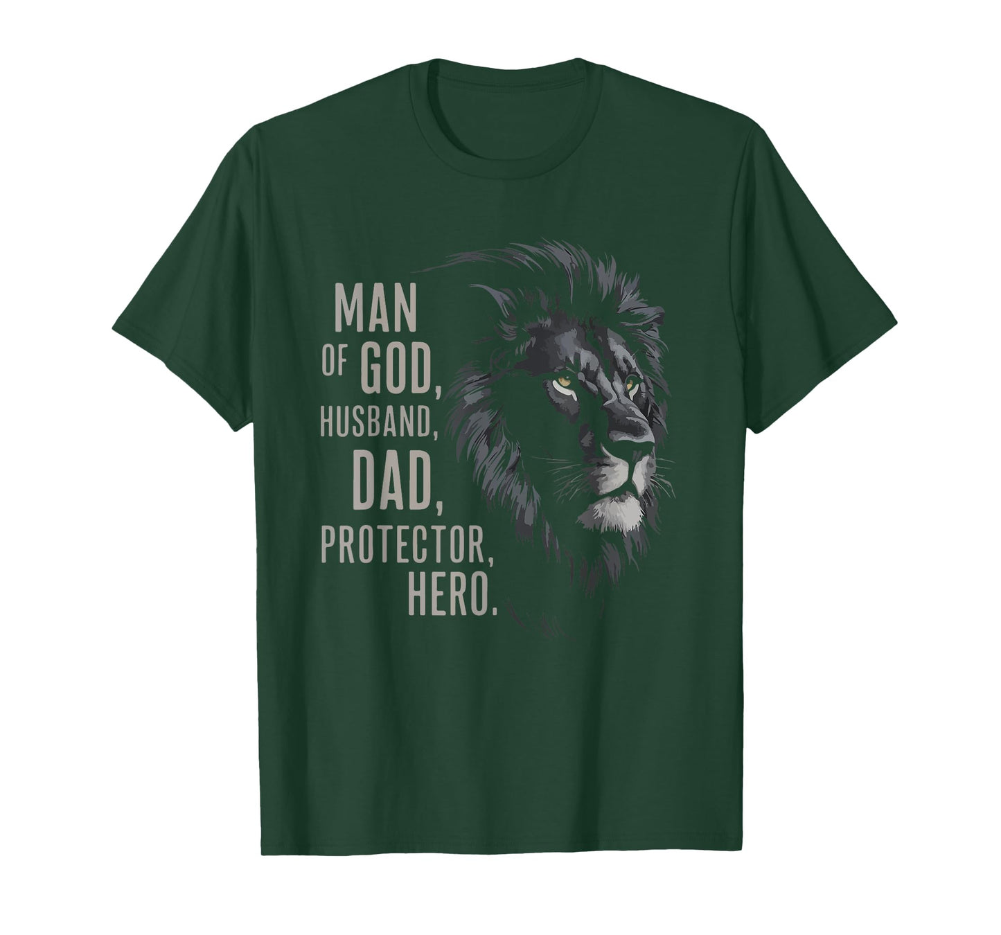 Man Of God Husband Dad Protector Hero Dad Christian T-Shirt