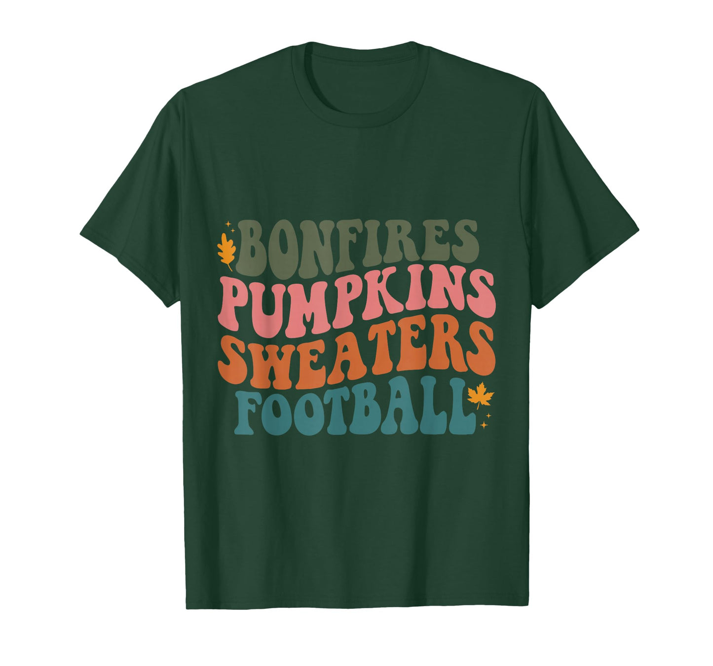 Bonfires Pumpkins Sweaters Football Retro Fall Autumn T-Shirt