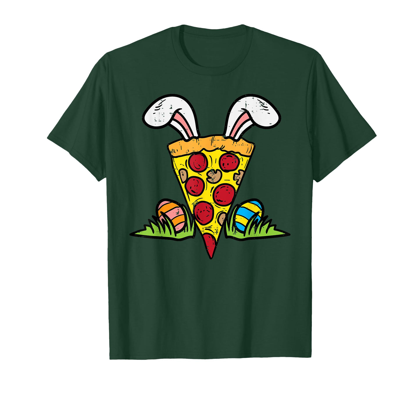 Easter Pizza Slice Bunny Ears Funny Snack Food Lover Foodie T-Shirt