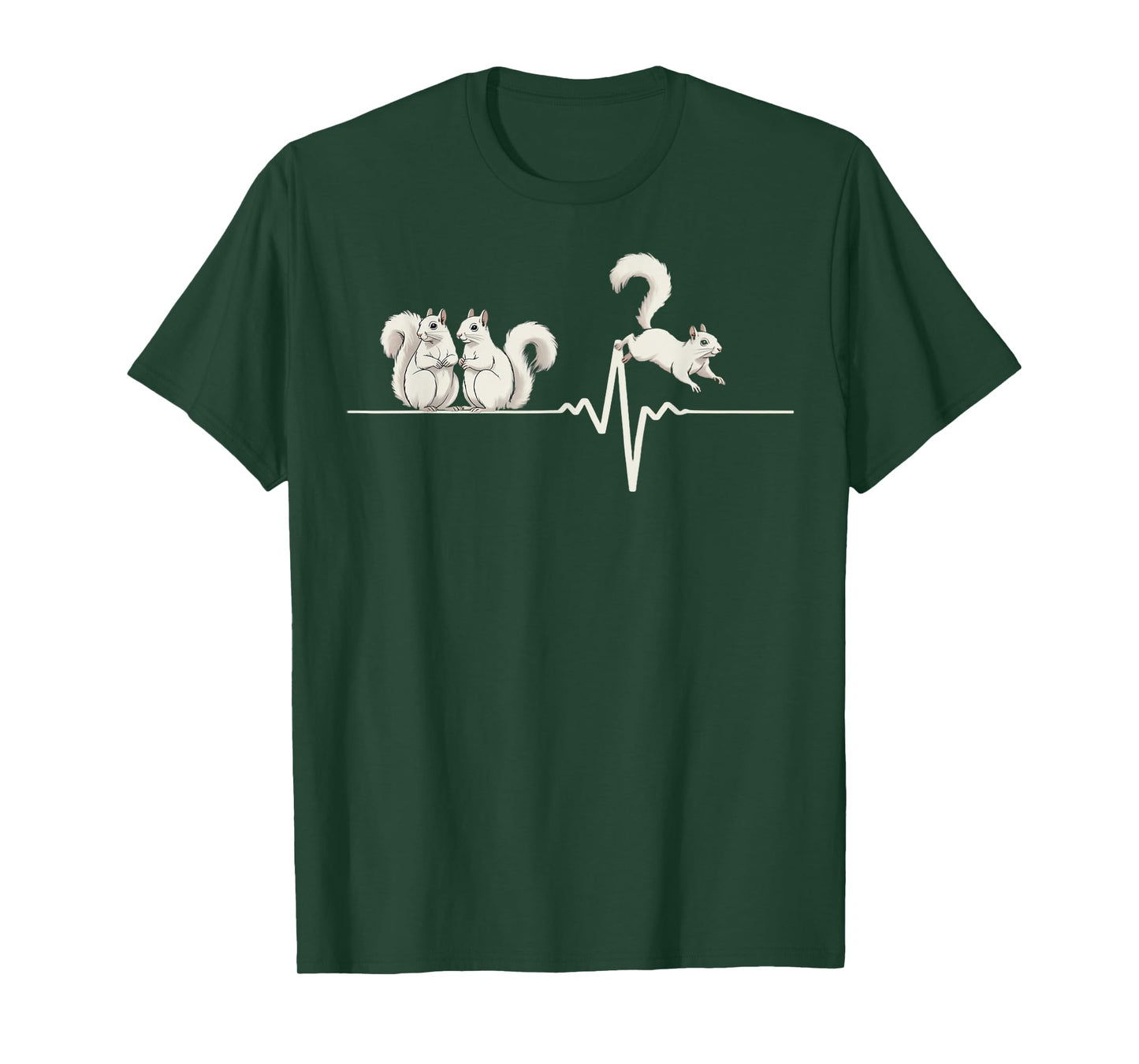 Heartbeat Squirrel Forest Animal Pet Cute Squirrel T-Shirt
