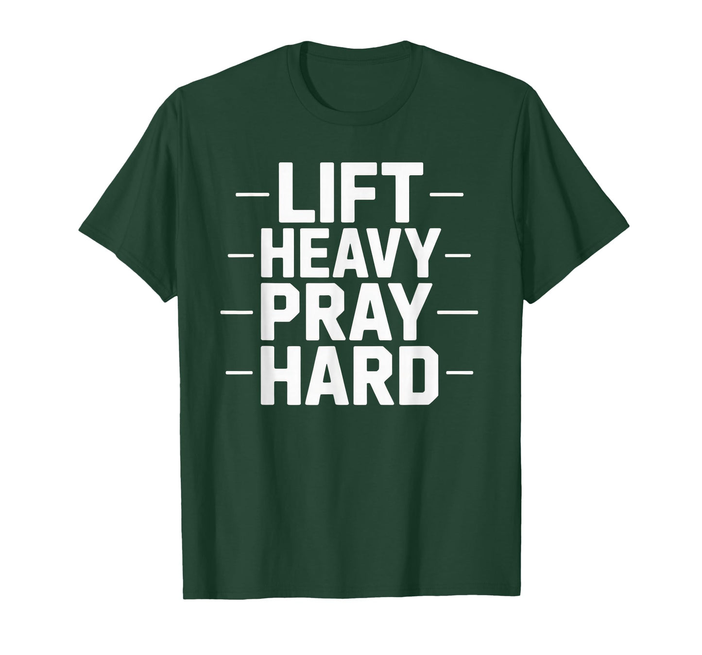 Lift Heavy Pray Hard Tshirt Gym Christian Gift Jesus Faith T-Shirt