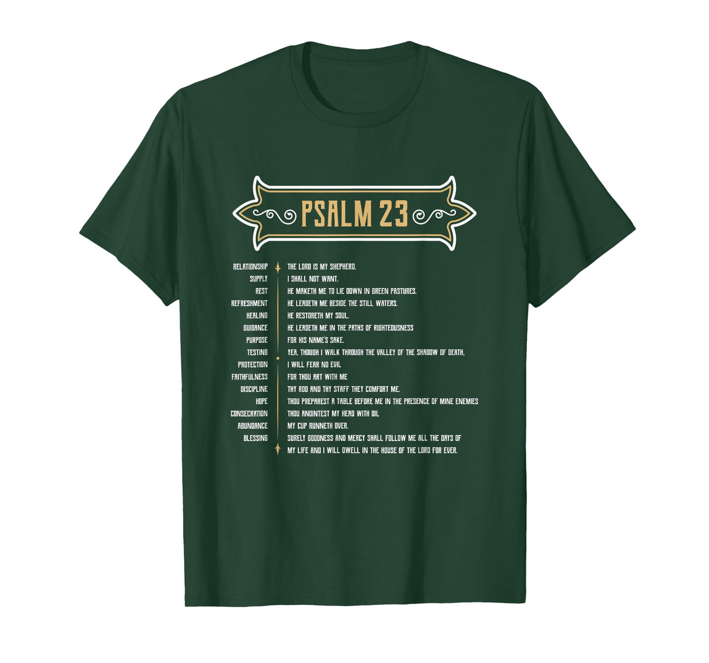 Psalm 23 LORD is my Shepherd T-Shirt