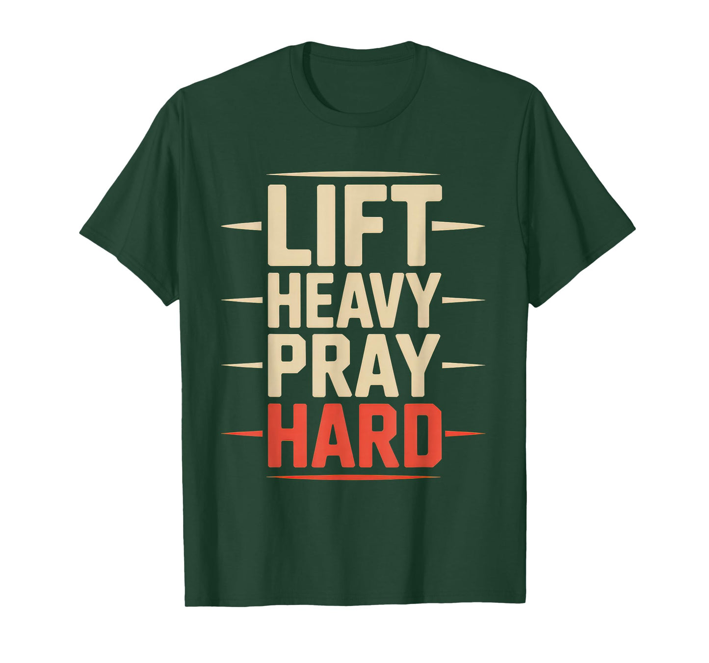 Lift Heavy Pray Hard Tshirt Gym Christian Gift Jesus Faith T-Shirt