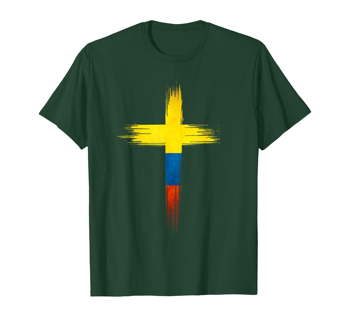 Christian Cross Colombia Colombian Flag T-Shirt