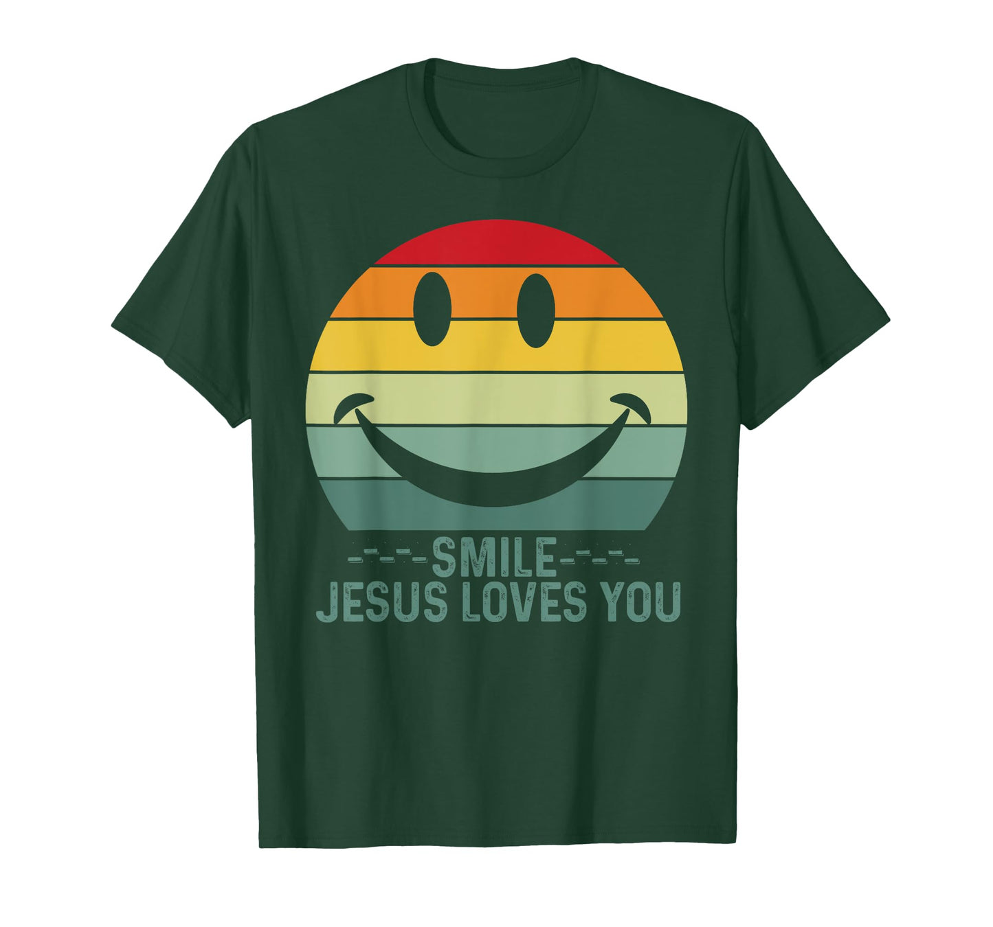 Inspirational Smile Jesus Loves You Religious graphic T-Shirt