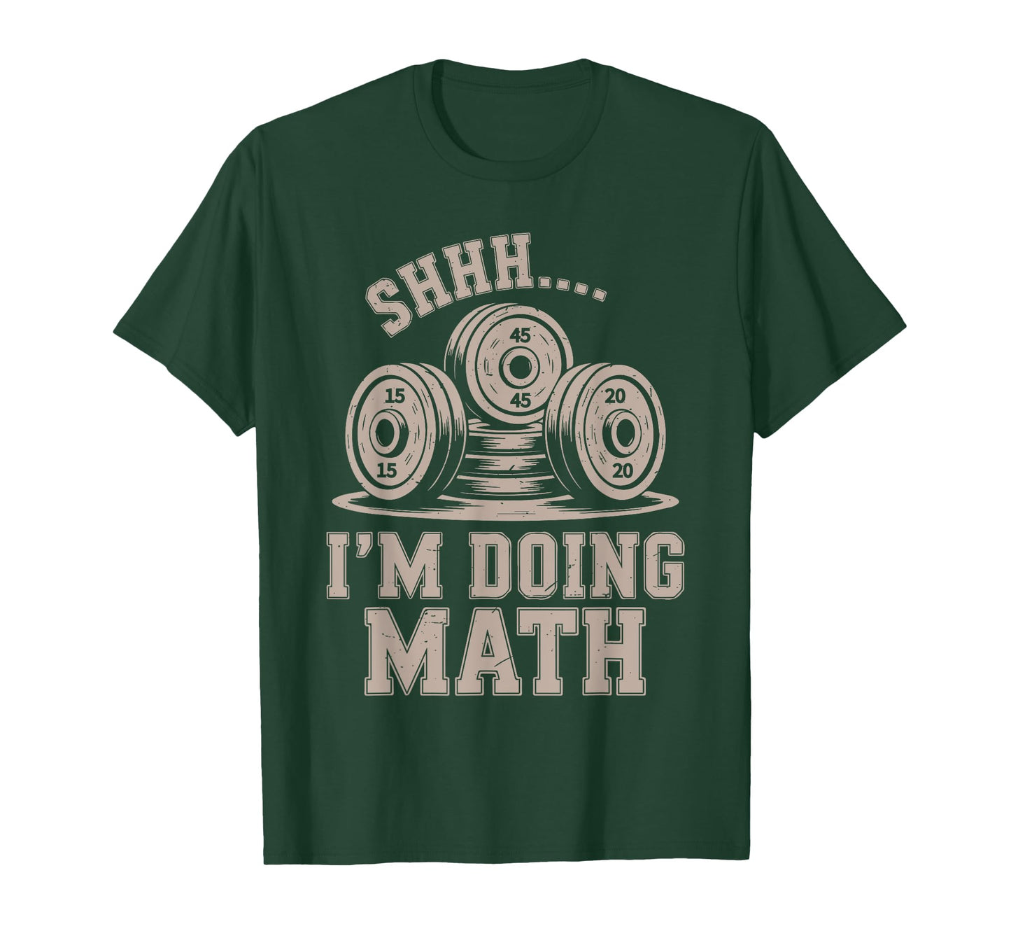 Shhh I'm Doing Math Funny Christian Gym Workout Jesus Women T-Shirt