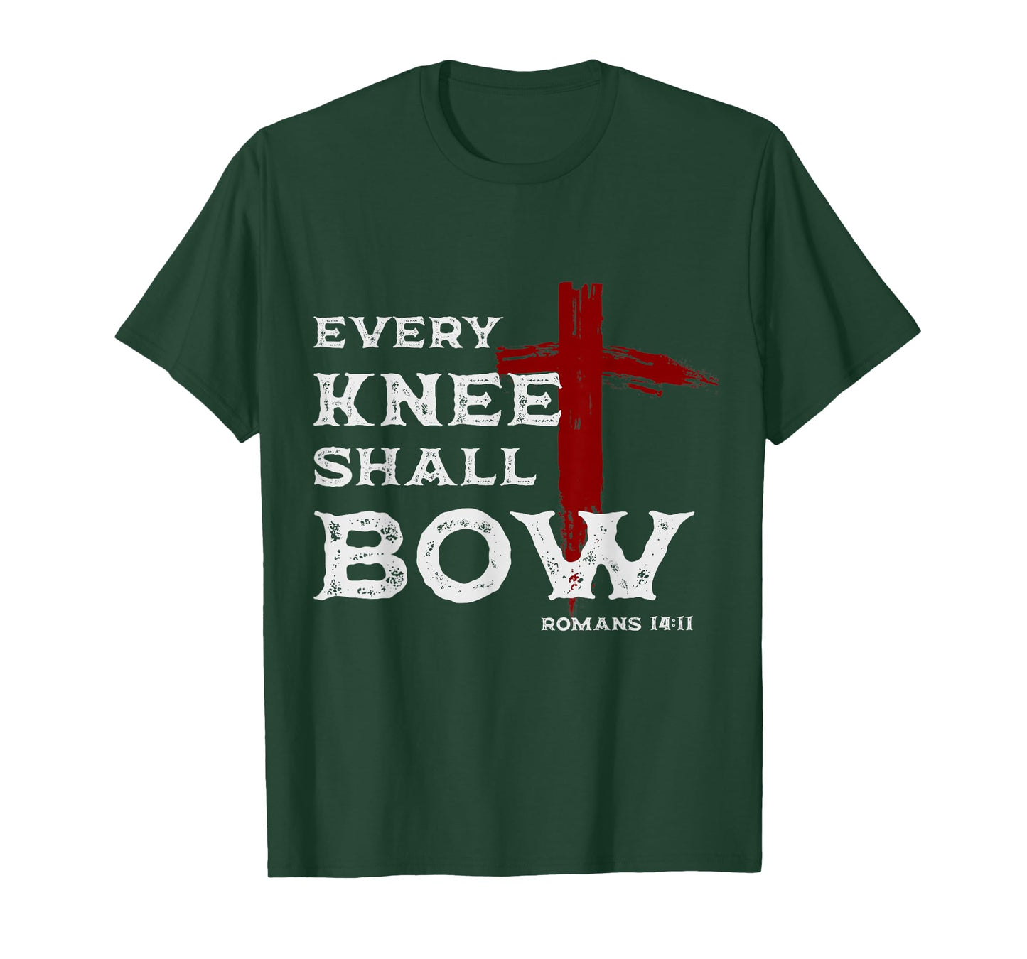 Every Knee Shall Bow Romans 14:11 Christian Jesus Bible Vers T-Shirt