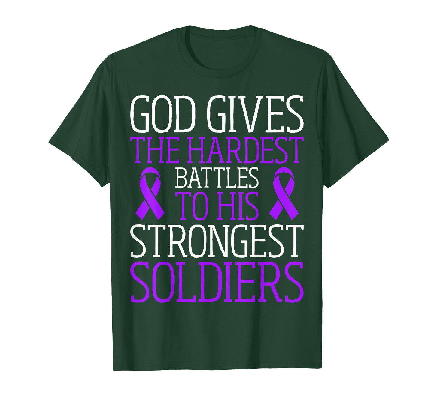 God Gives The Hardest Battles - Pancreatic Cancer Survivor T-Shirt