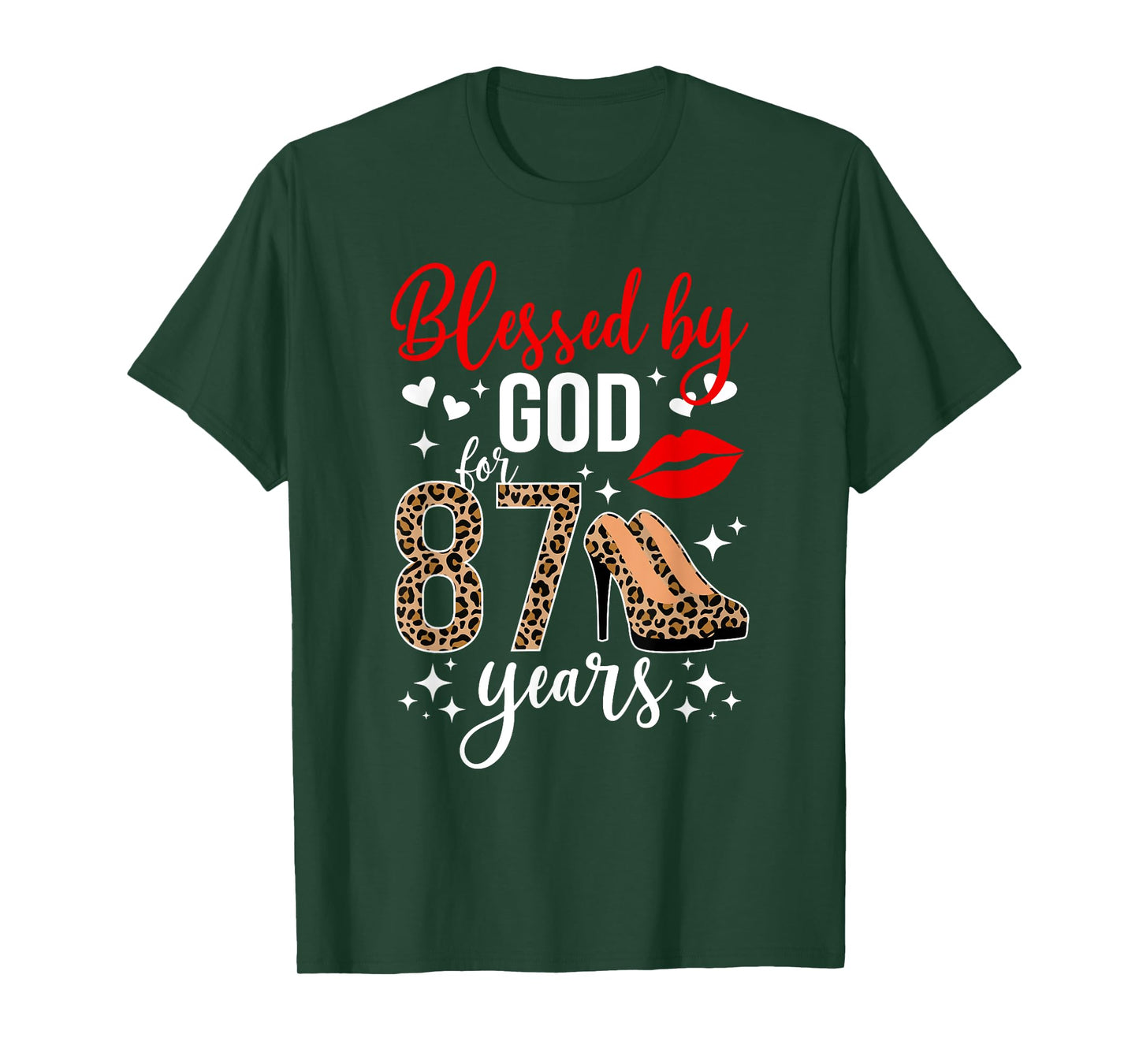 Blessed By God 87 Year Old 87th Birthday It's My 87th Bday T-Shirt