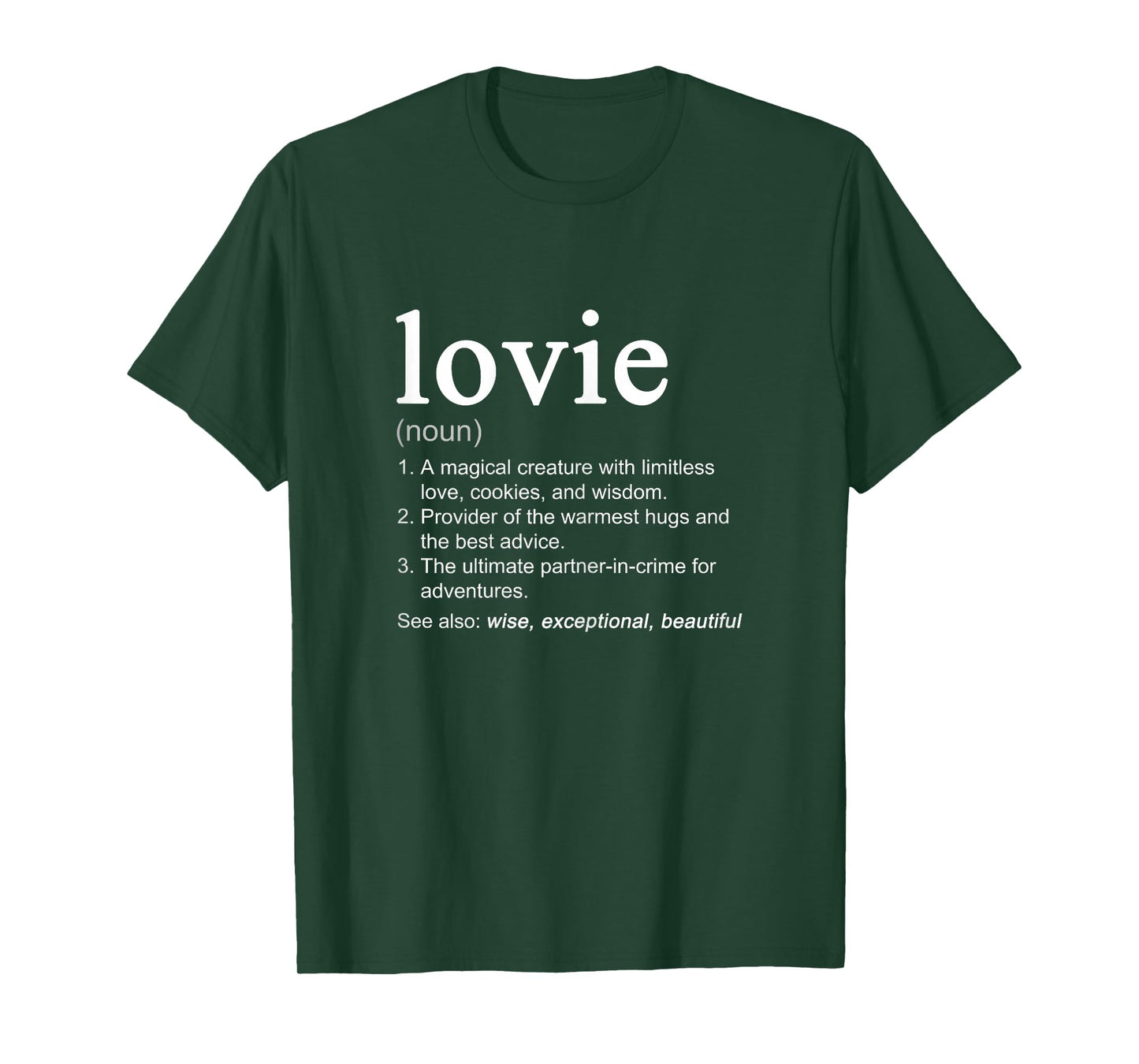 Lovie Definition Funny Mother's Day Noun T-Shirt