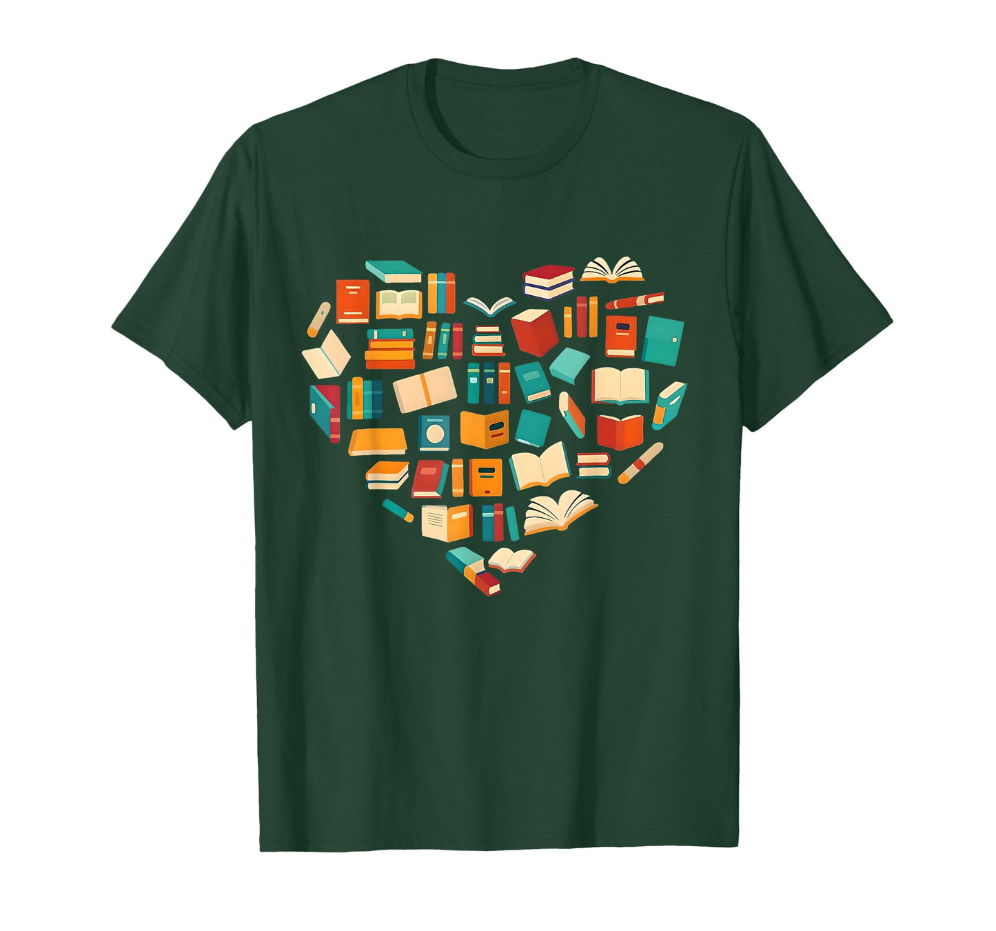 Book Lover Heart Book Reading Bookworm Librarian Teacher T-Shirt