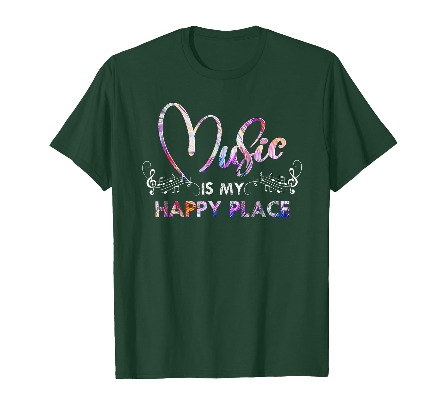 Music Is My Happy Place Inspiring Music Novelty Gifts T-Shirt