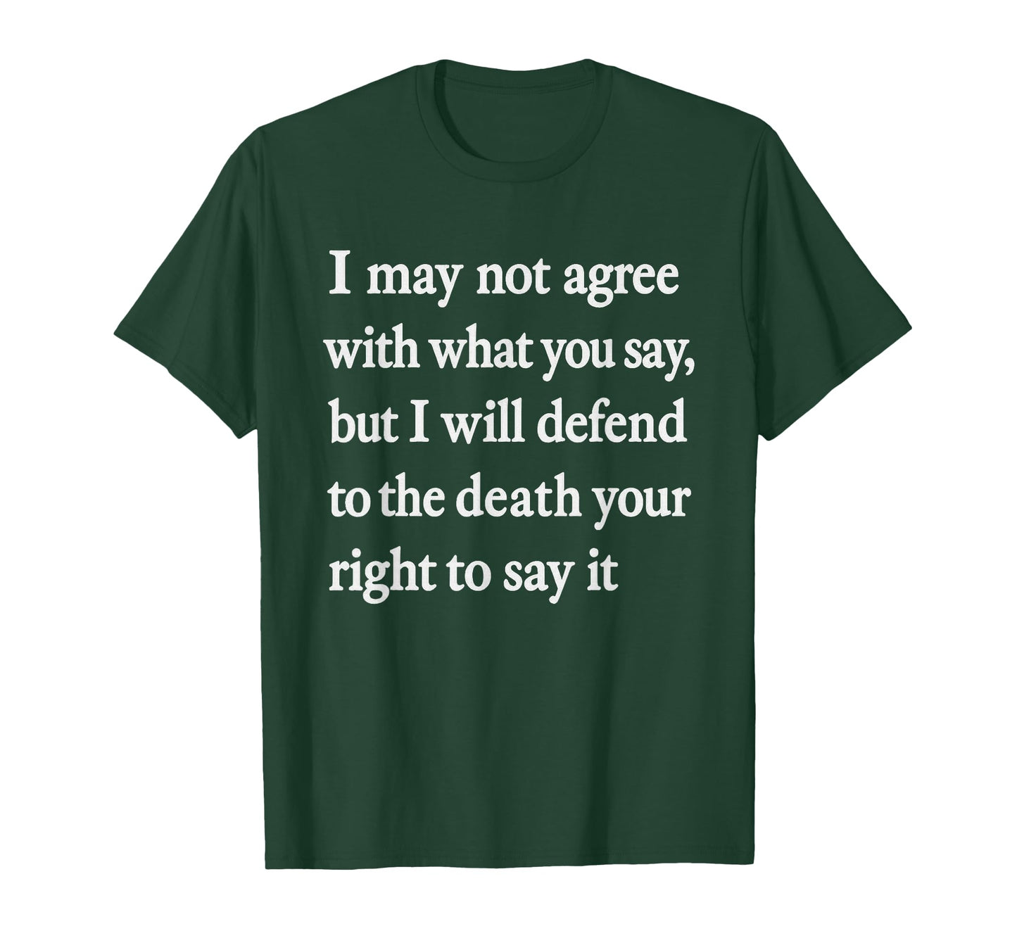 Retro Voltaire Quote I May Not Agree Freedom of Speech T-Shirt