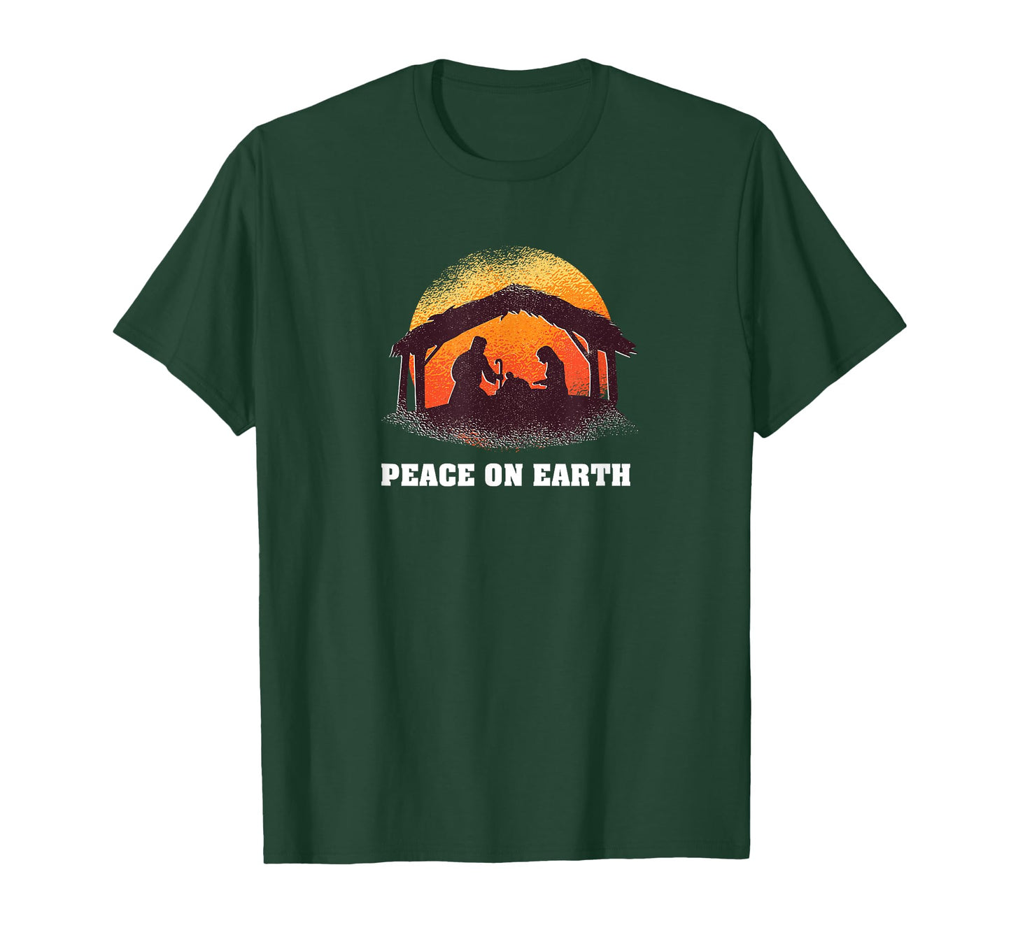 Peace On Earth - Christmas Advent Nativity Scene North Star T-Shirt