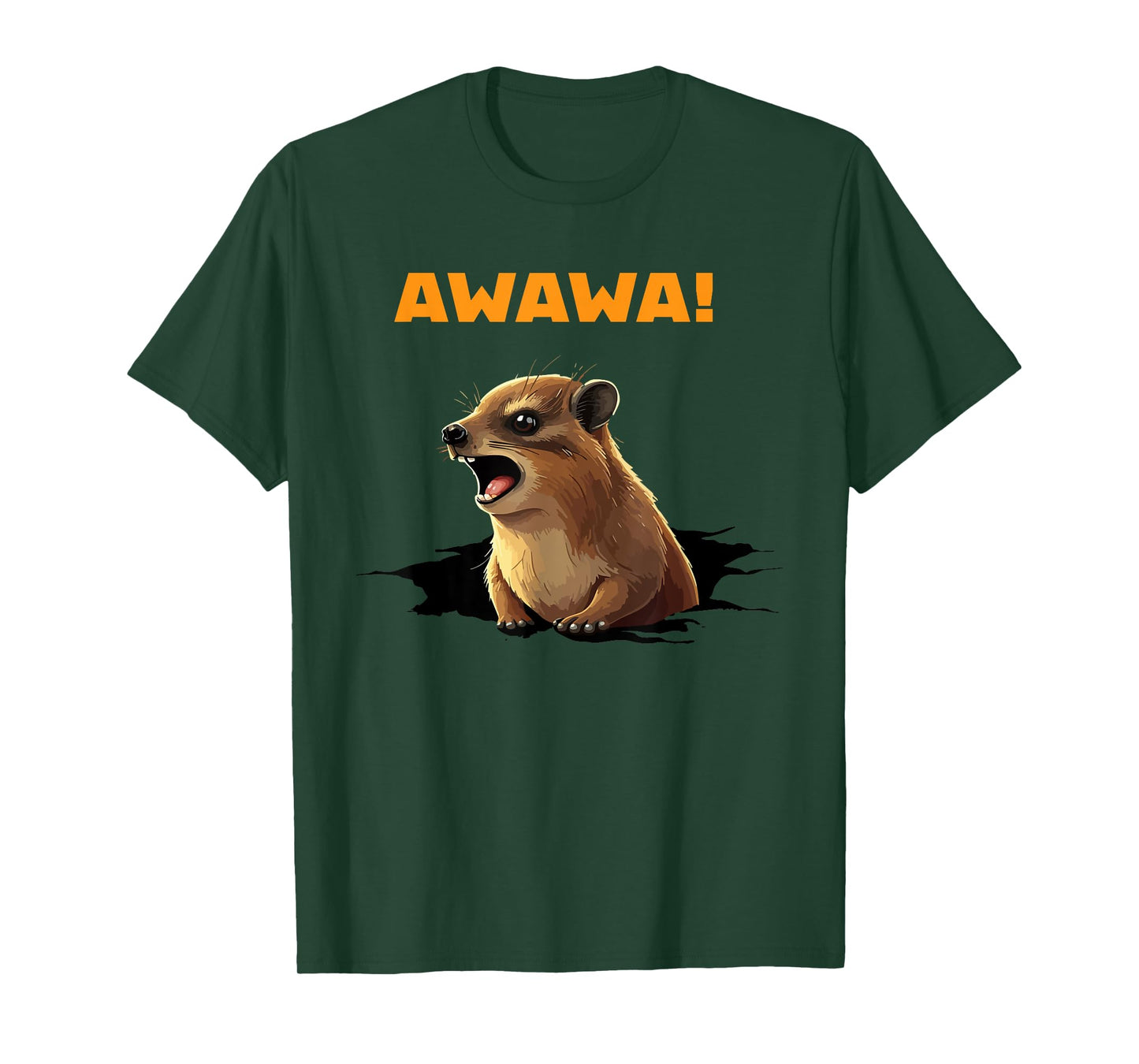 Rock Hyrax Lover Awawa Funny Groundhog Dassi T-Shirt
