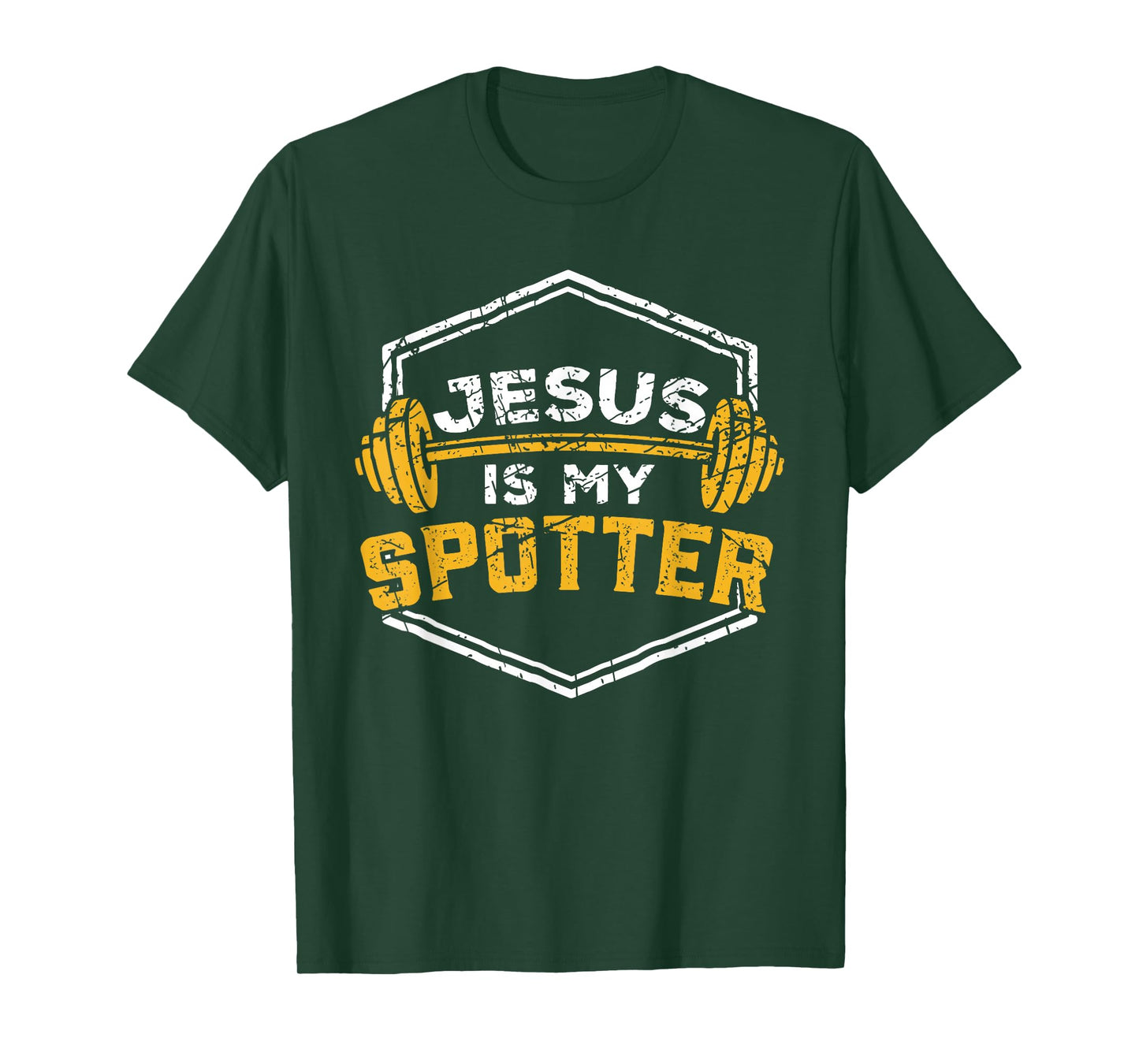 Jesus Workout Shirt Jesus is my Spotter Christian Gym Gift T-Shirt