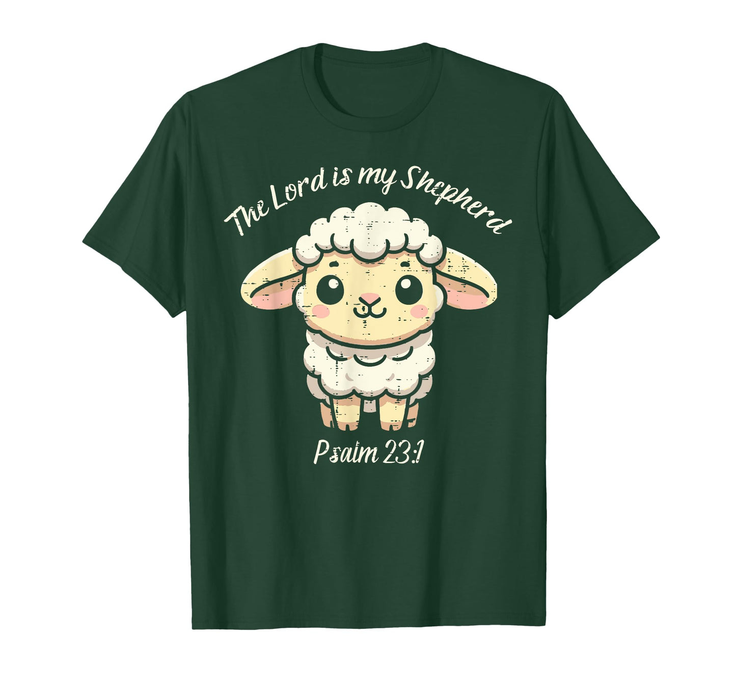 Lord Is My Shepherd Psalm 23 1 Lamb Christian Kids Women Men T-Shirt