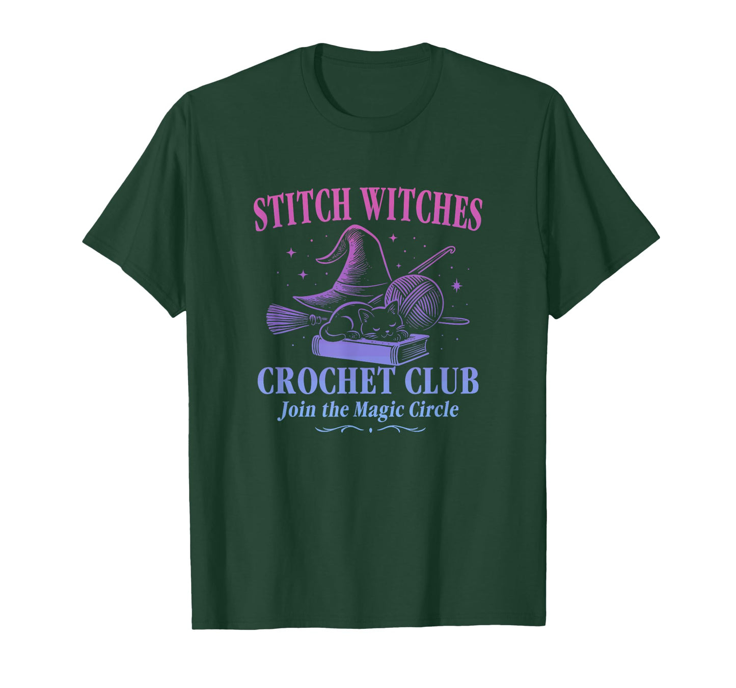 Stitch Witches Crochet Club Join The Magic Circle Design T-Shirt
