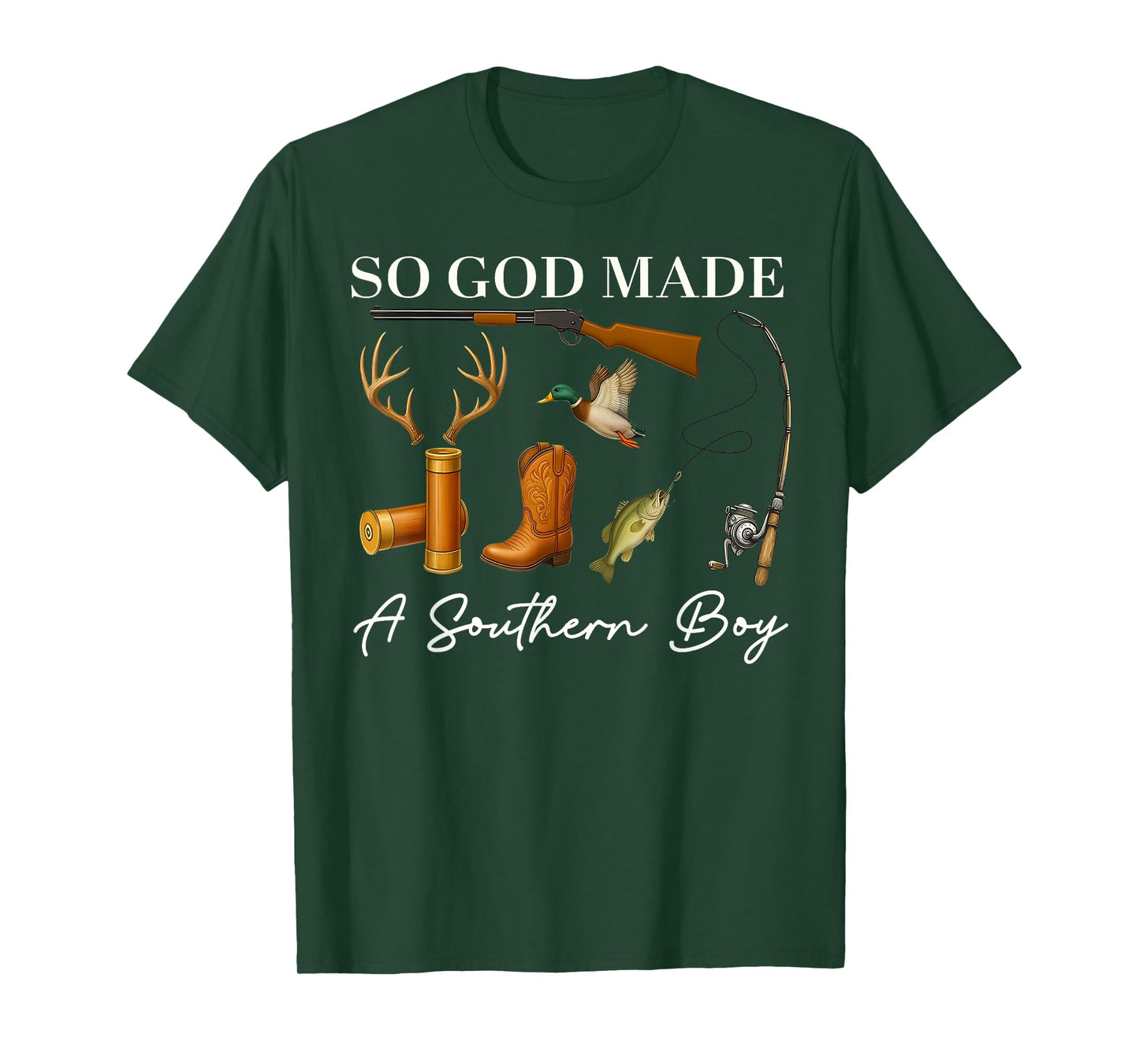 So God Made A Southern Boy Hunting Duck Deer Fishing Toddler T-Shirt
