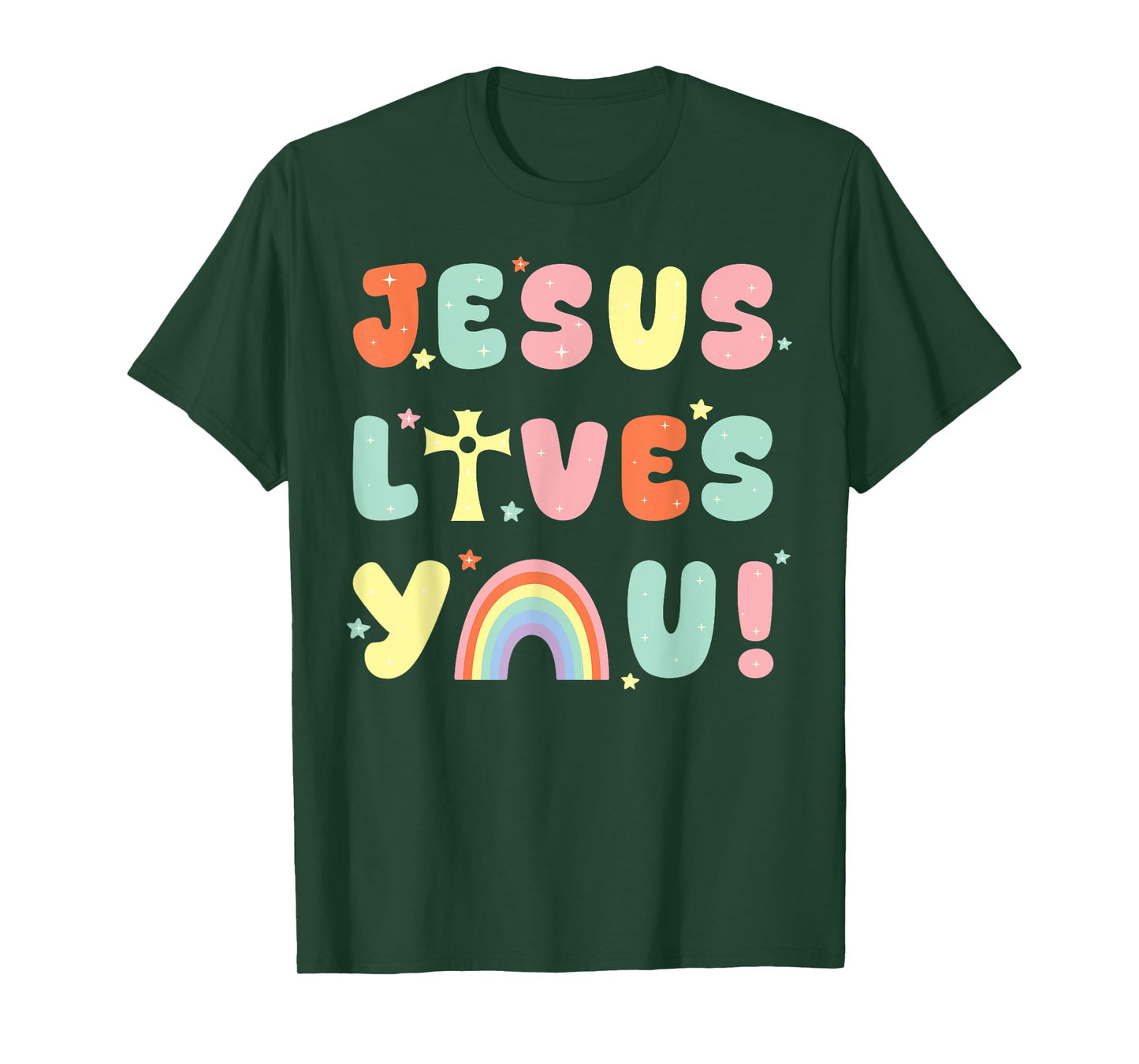Jesus Loves You Christian Faith Groovy T-Shirt