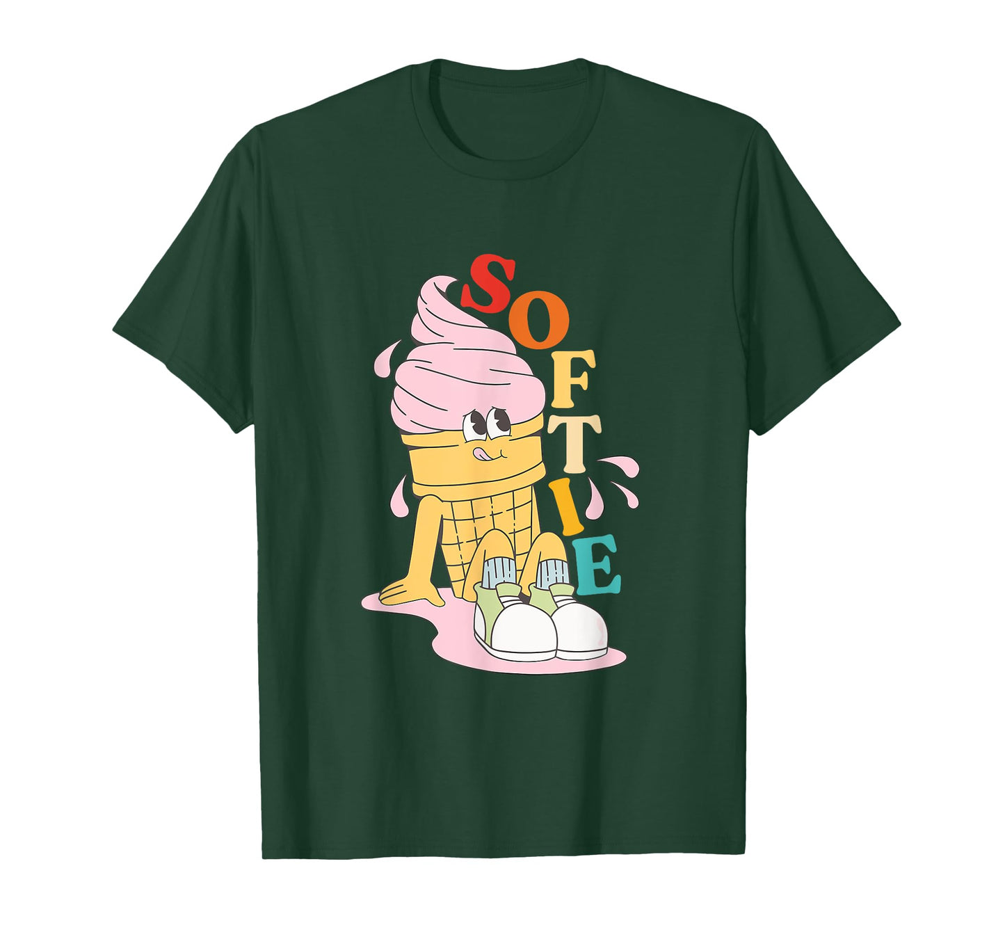 Softie Ice Cream Vintage Design T-Shirt