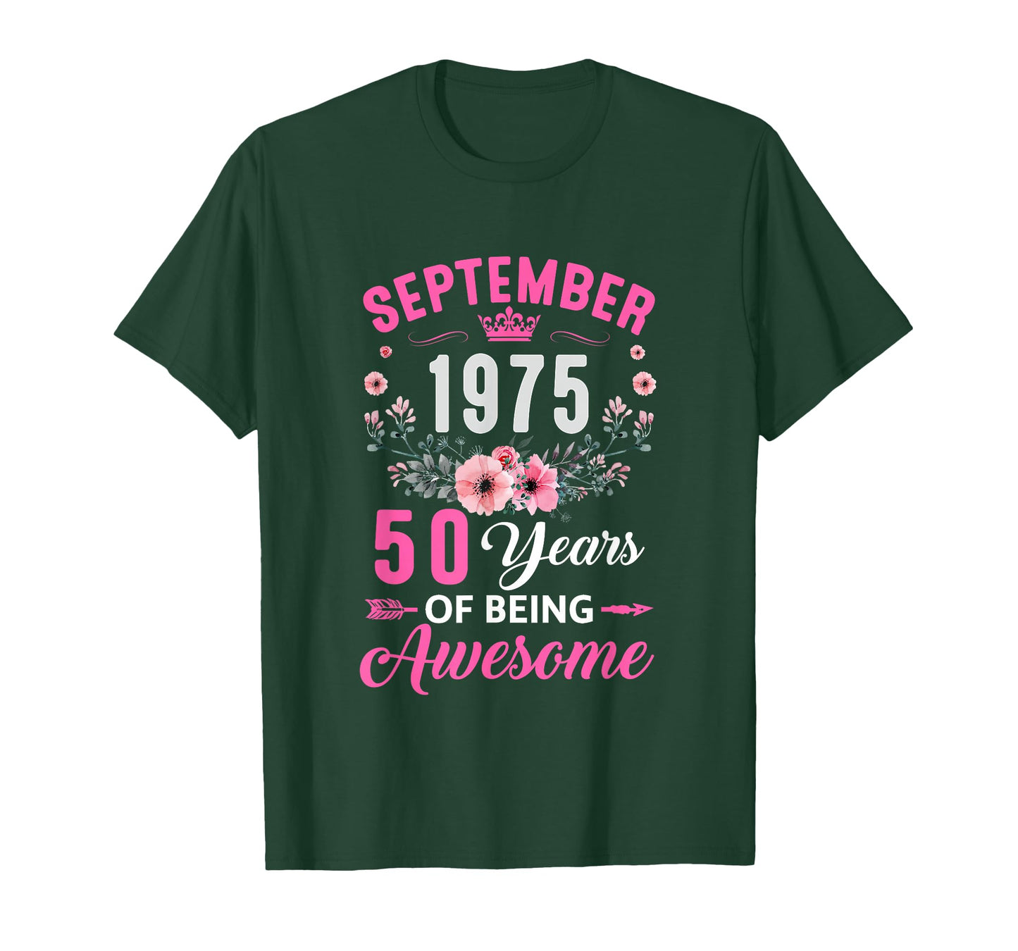 Awesome Since 1975 50 Years Old September 50Th Birthday T-Shirt