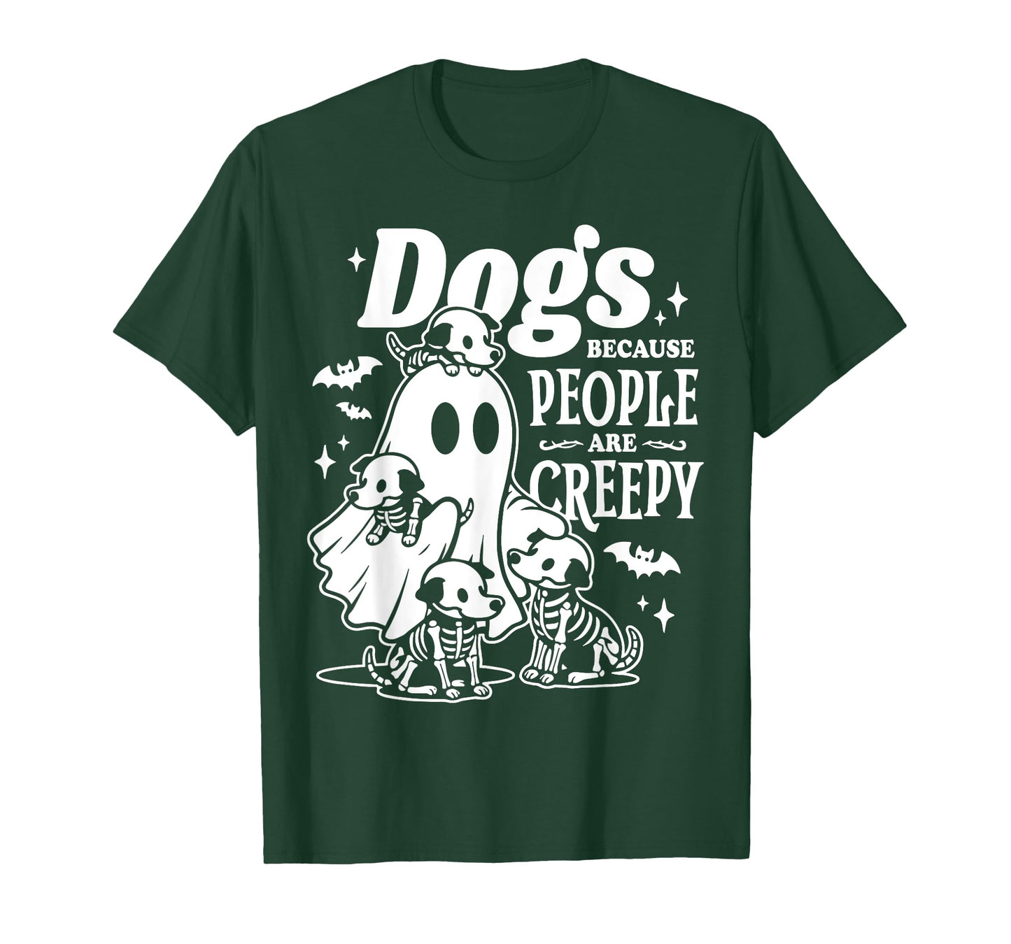 Halloween Ghost Dogs Because People Are Creepy T-Shirt