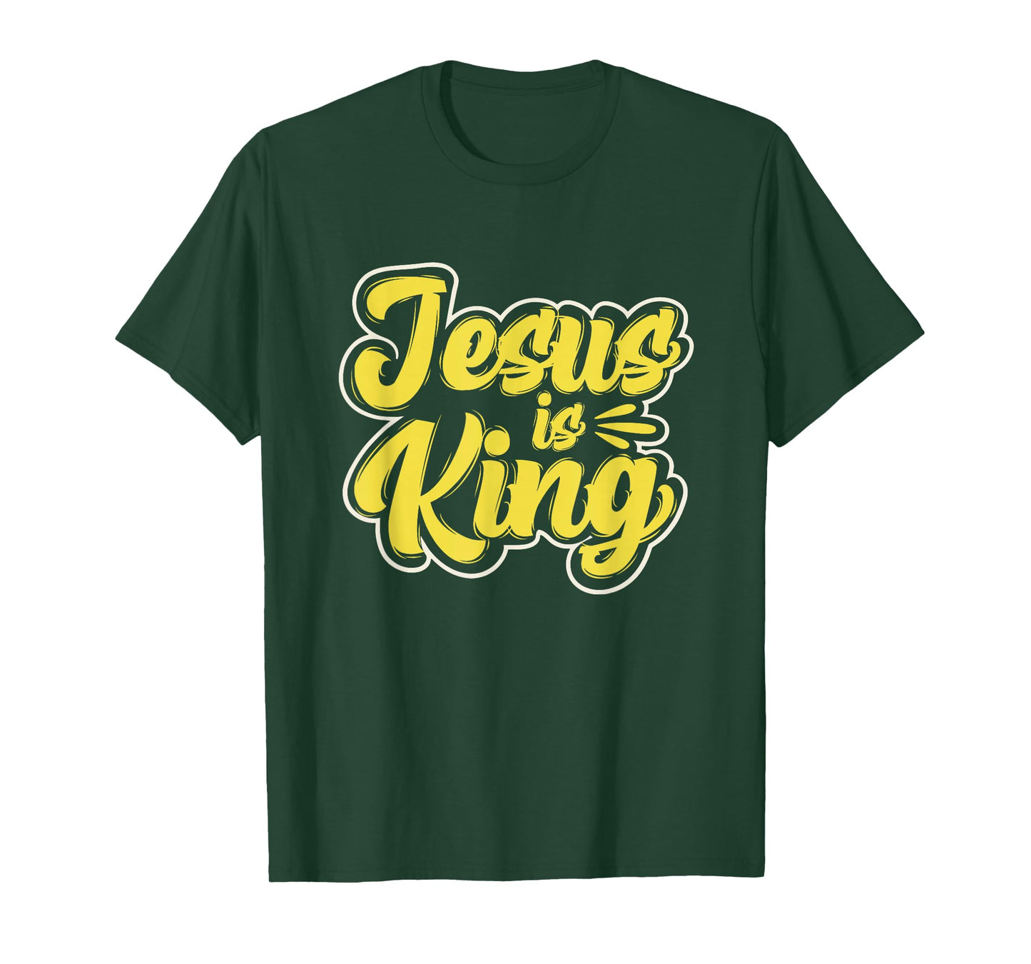 Jesus is King Christian Cross God Faith Bible Religious Pray T-Shirt