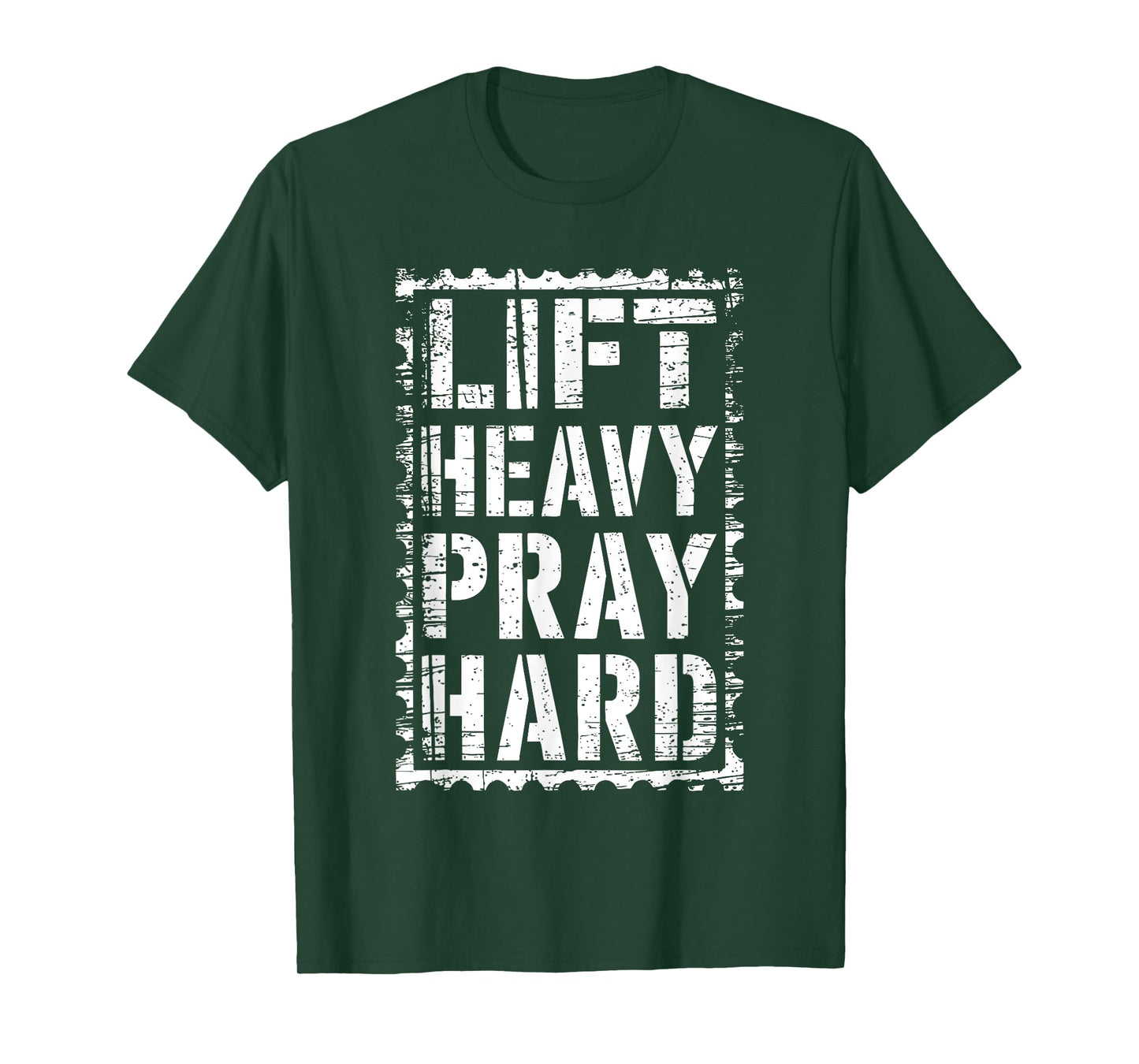Lift Heavy Pray Hard Shirt Men Women Christian Gym Workout T-Shirt
