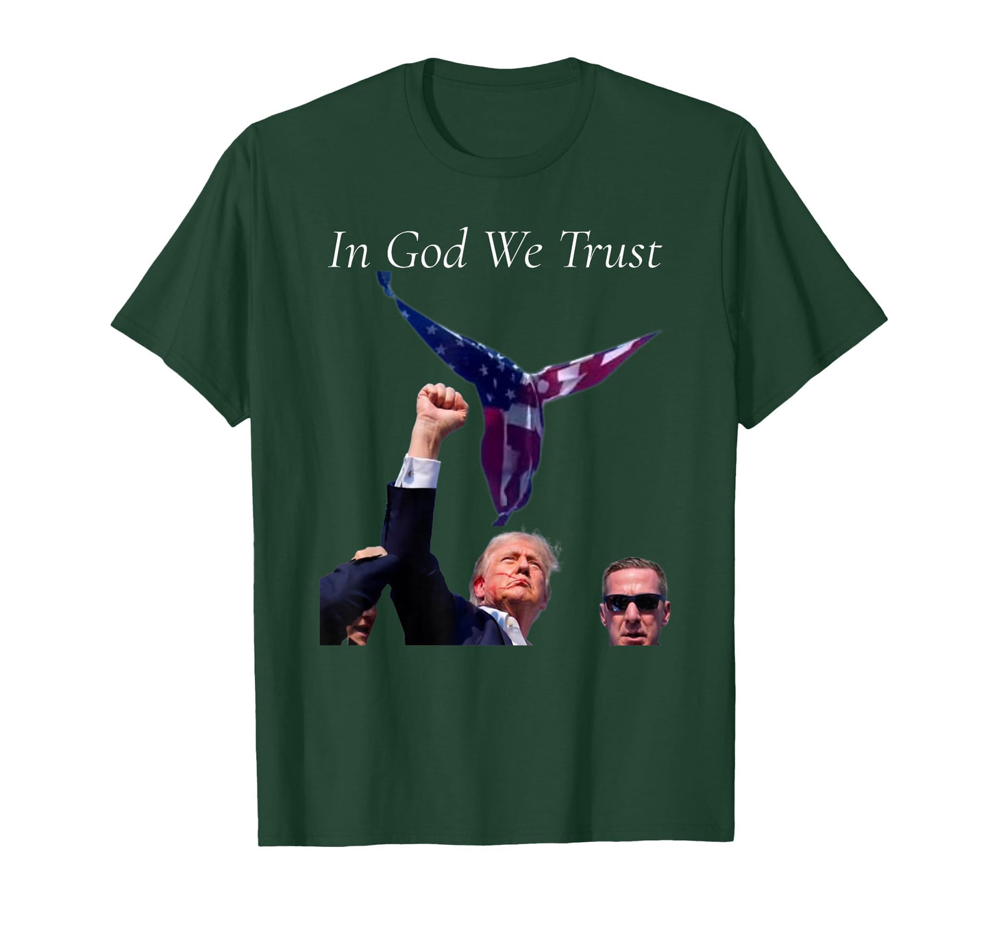 Trump Angel Flag "In God We Trust" T-Shirt