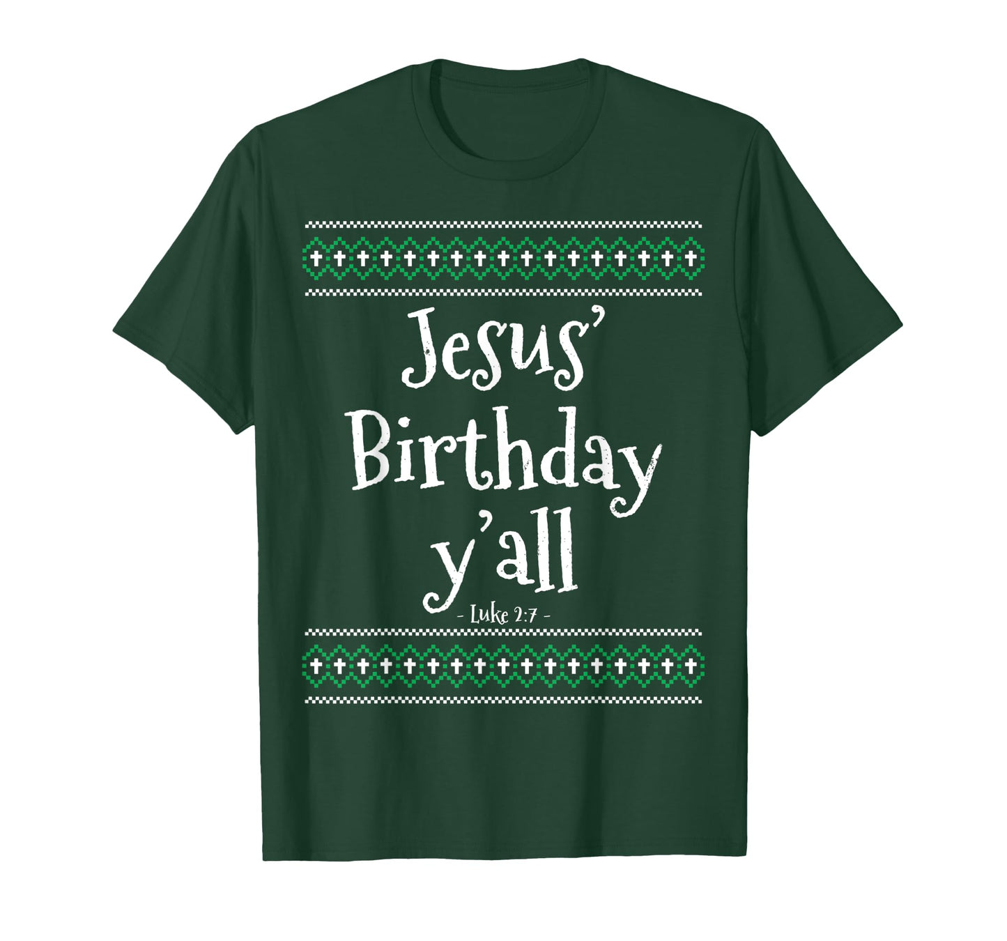 Christmas Ugly Sweater Shirt Jesus Birthday Y'all T-Shirt