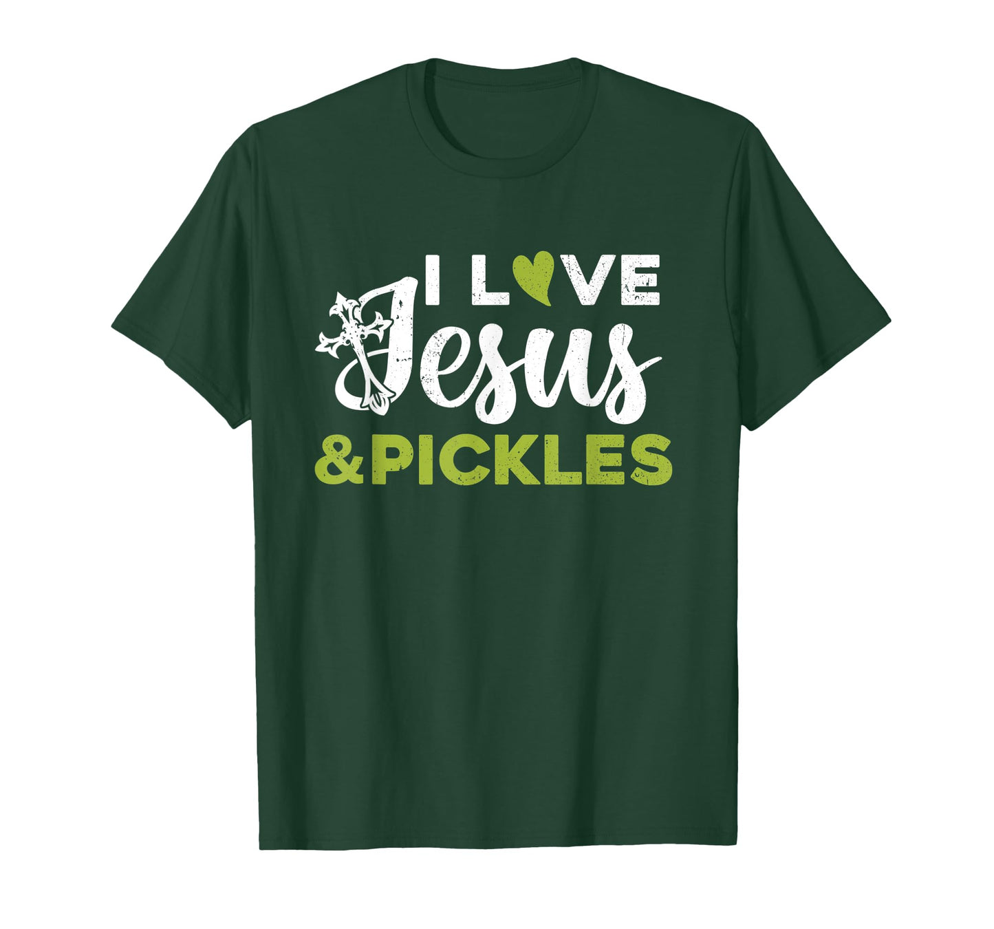 I Love Jesus And Pickle Cute Pickle & Sport Lovers Christian T-Shirt