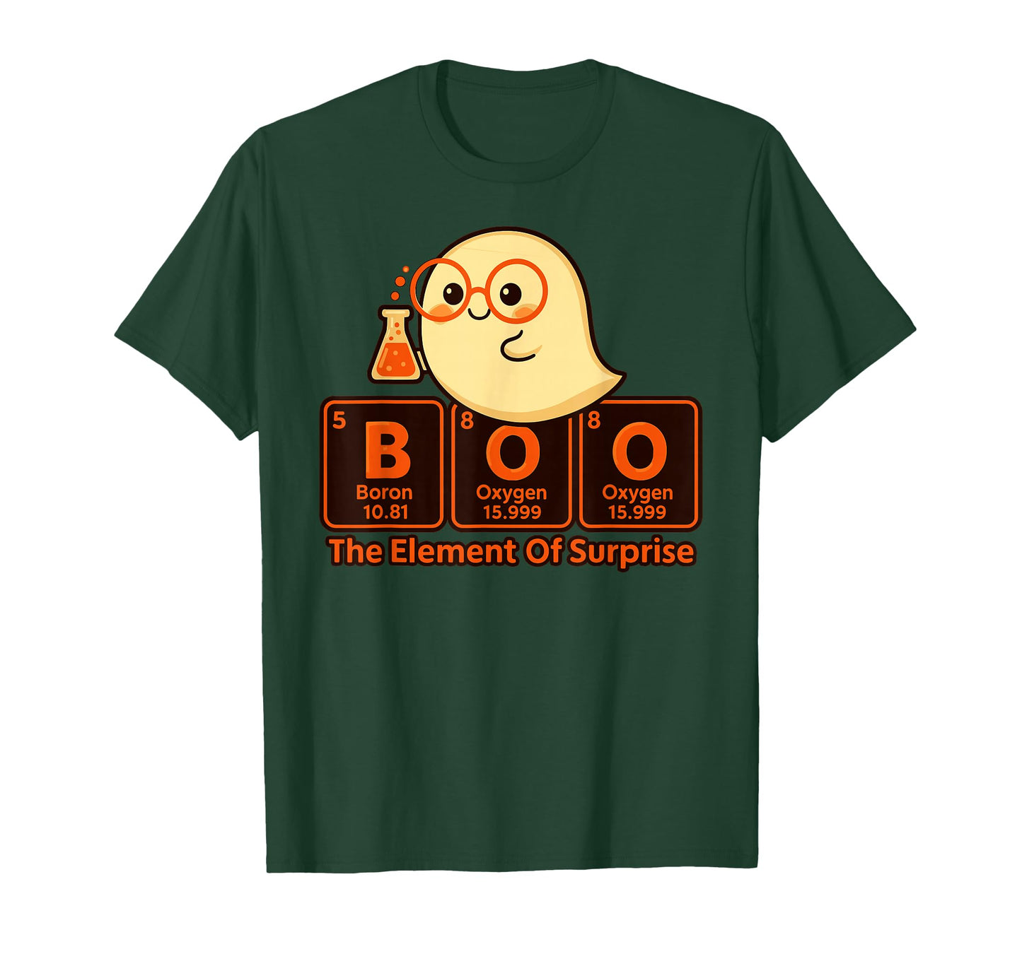 Chemistry Boo The Element of Surprise Cute Chemist Halloween T-Shirt