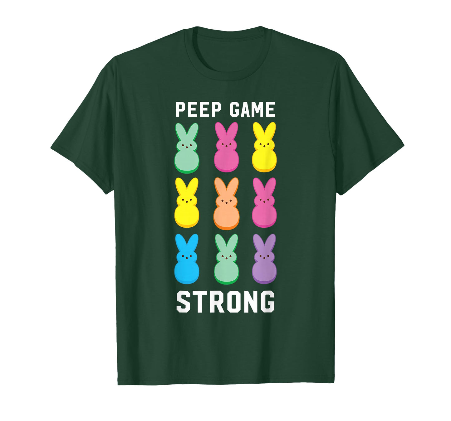 Peeps Easter Strong Peeps Game Colorful Bunnies T-Shirt