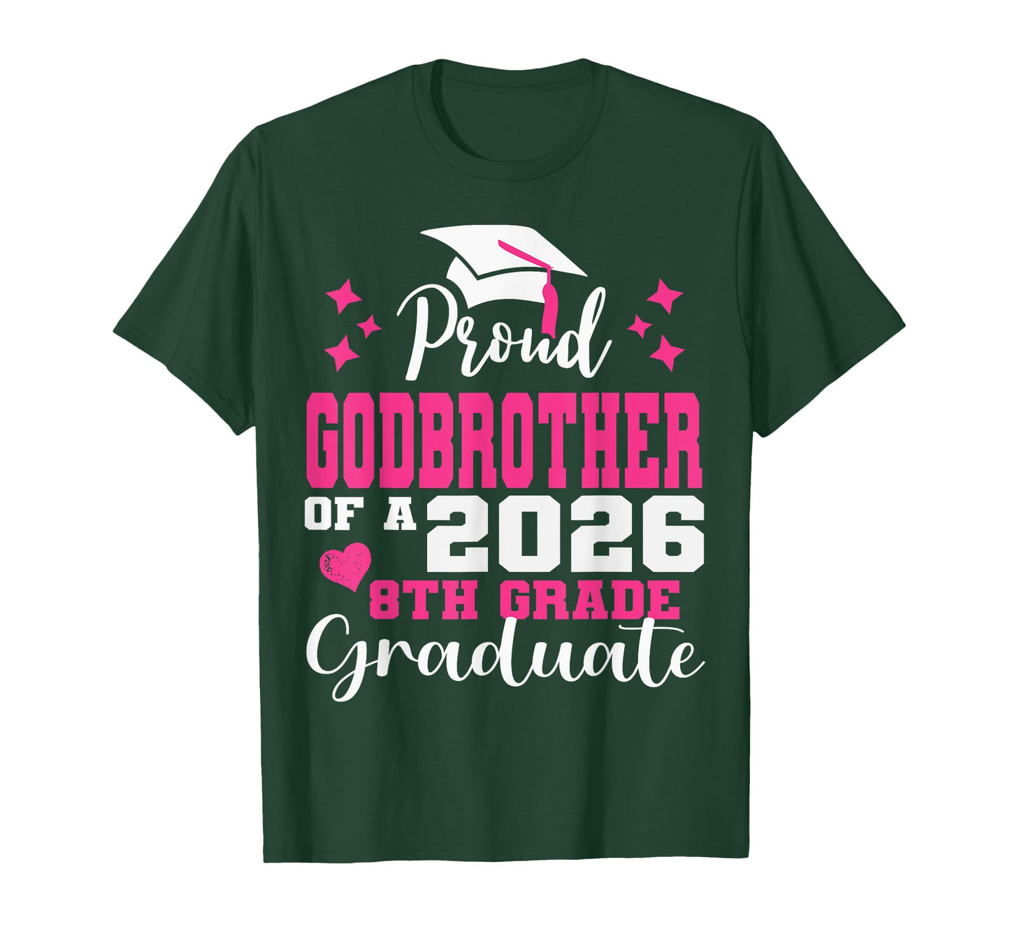 Proud Godbrother of 2026 8th Grade Graduate Middle School T-Shirt